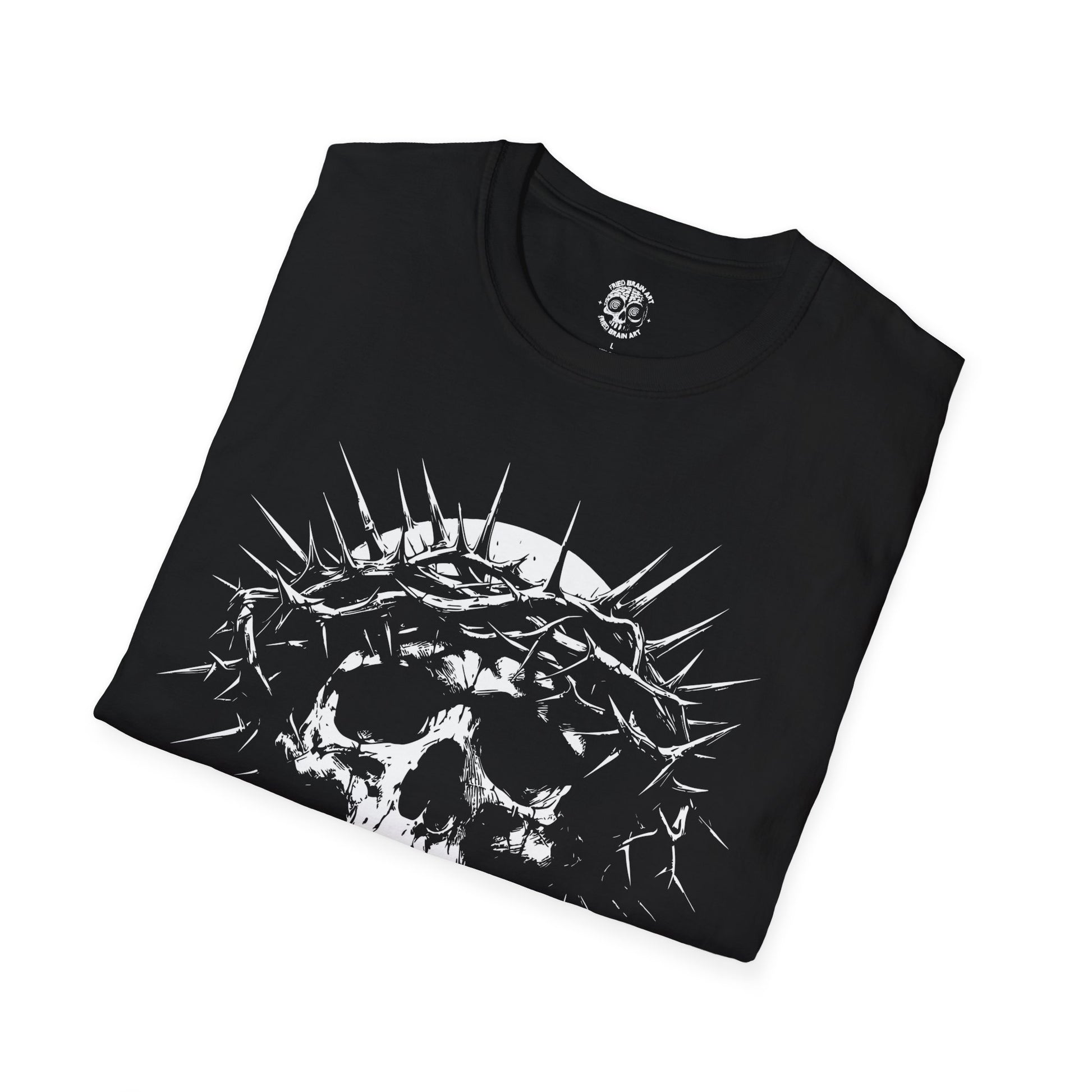 Faith Skull Graphic Tee - Unisex Softstyle T-Shirt, Gothic Style T-Shirt, Faith-Based Apparel, Casual Wear, Gift for Believers