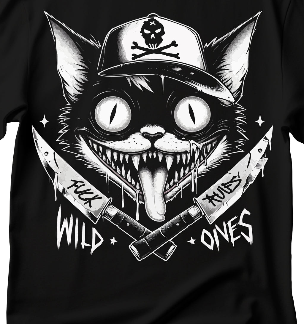 Wild Ones Cat Graphic T-Shirt, Unisex Tee, Casual Wear, Gift for Cat Lovers, Halloween Outfit
