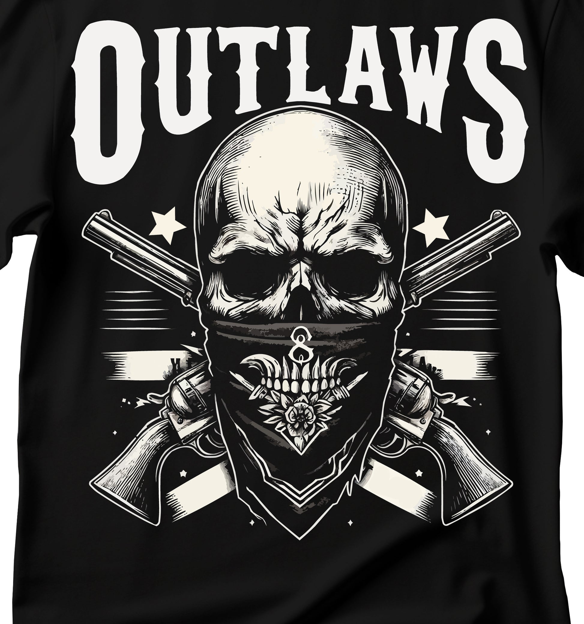 Outlaws Graphic Tee | Edgy Unisex T-Shirt, Casual Wear, Motorcycle Clothing, Gift for Bikers, Skull Design