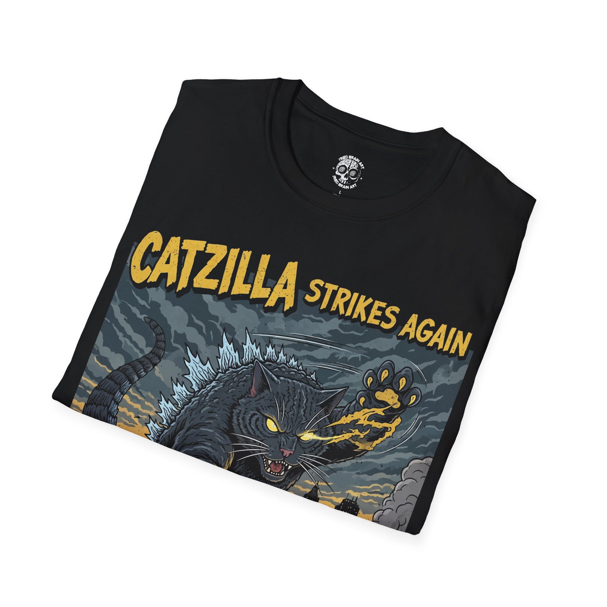 Cat Funny Shirt Cat Parody Shirt Kawaaii Cat Shirt Monster Cat Shirt Cat Mom Gift, Catzilla T-Shirt
