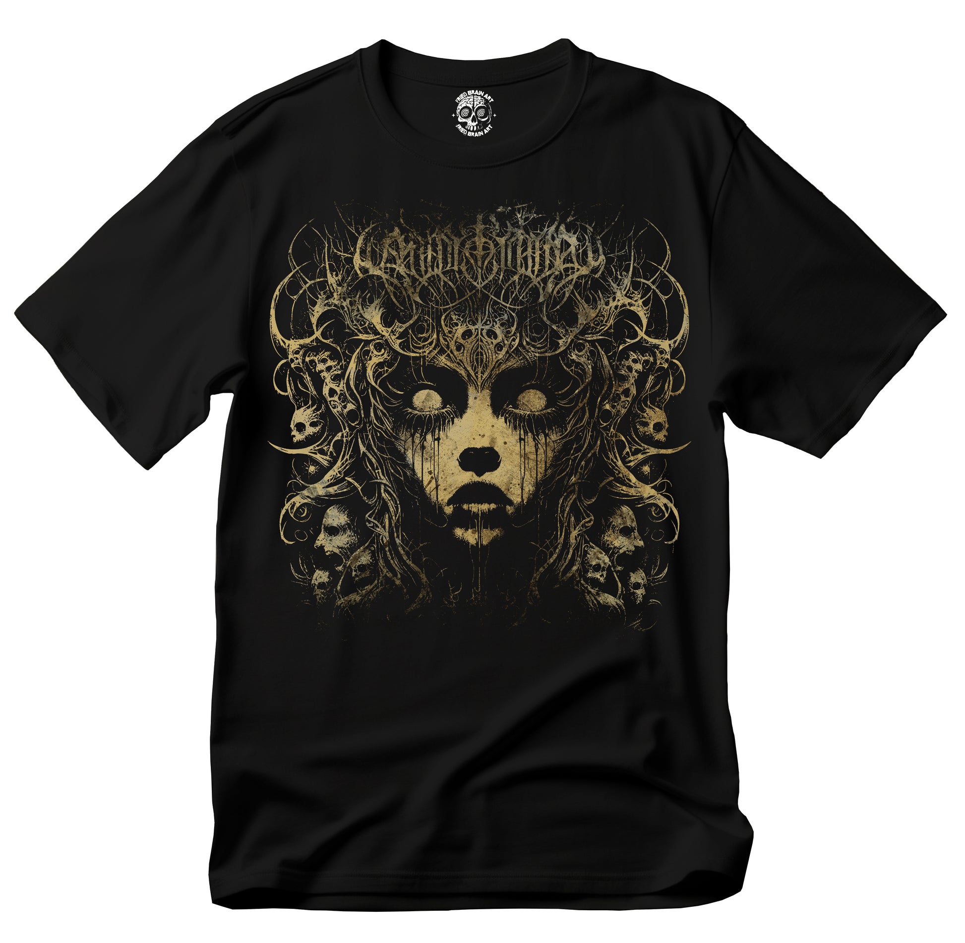 Dark Gothic Satanic T-Shirt, Creepy Gothic T-Shirt, Gothic T-Shirt, Horror T-Shirt, Creepy Demon Face T-Shirt