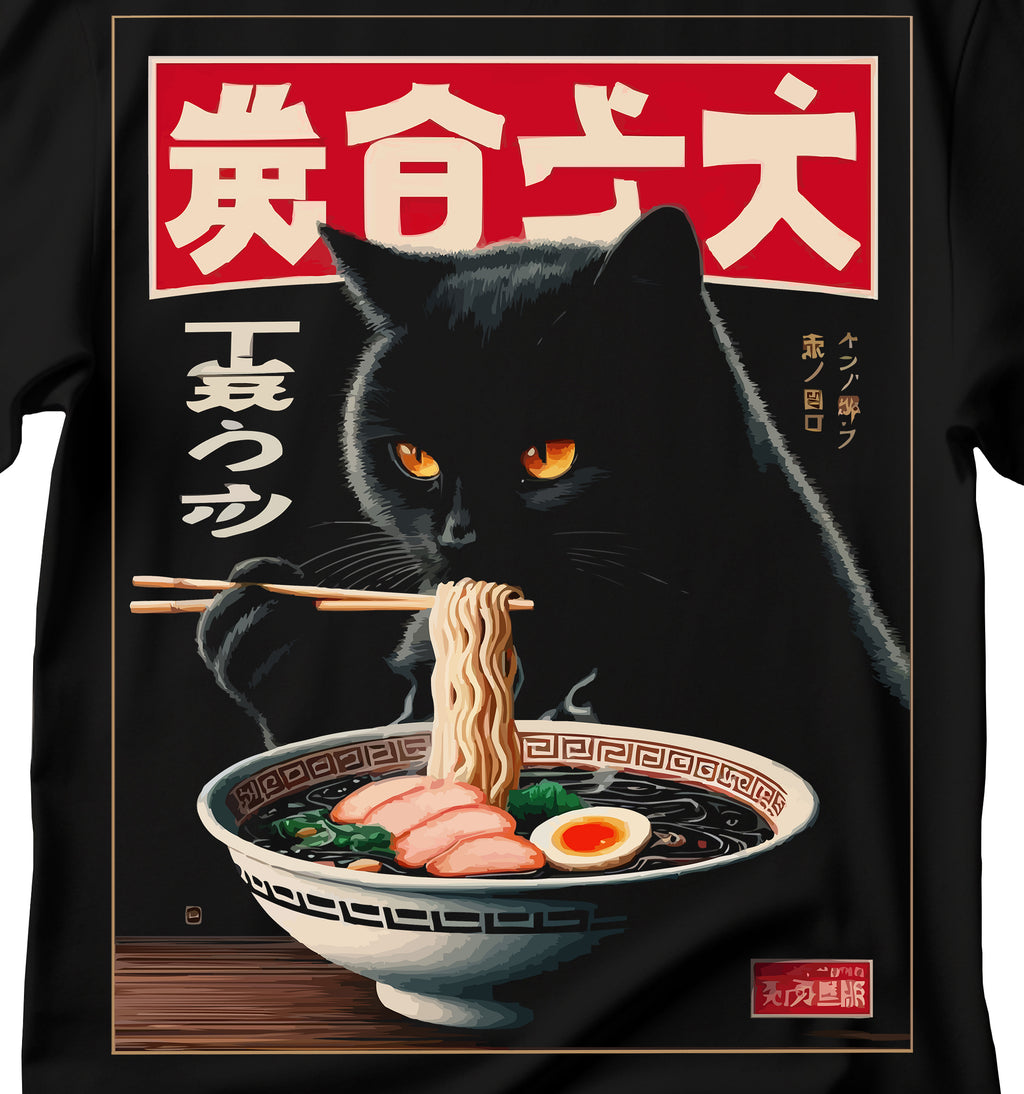 Ramen Cat-Inspired T-Shirt, Cat Lover Gift, Ramen Theme Tee, Unisex Softstyle Shirt, Cute Anime Tops, Casual Wear