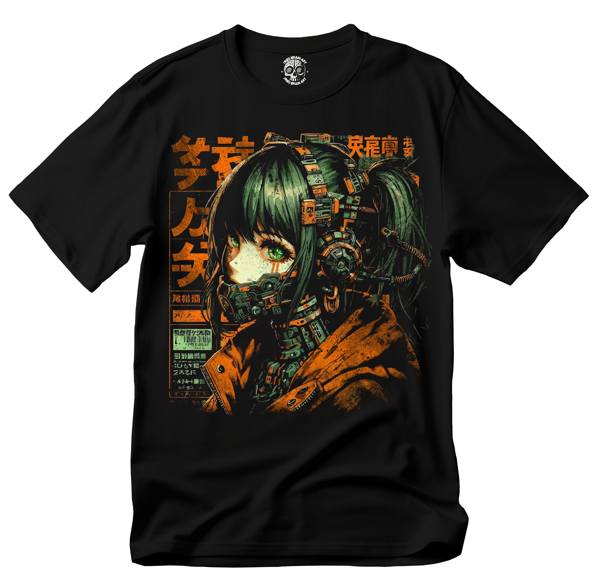 Cyberpunk Girl Graphic Tee, Cyberpunk Anime Girl T-Shirt, Cyberpunk T-Shirt, Futuristic Cyberpunk Anime T-Shirt, Futuristic Cute Robot Girl T-Shirt