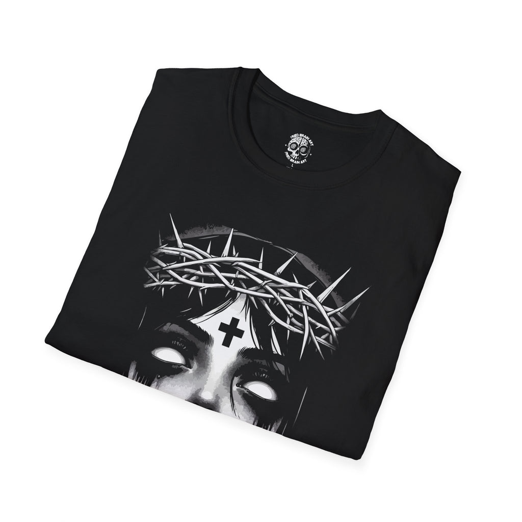 Unholy Nun T- Shirt, Funny Horror Choked Up Unholy Nun Satan Baphomet Gothic T-Shirt, Nun Shirt, Unholy Shirt, Halloween Shirt, Dark nun