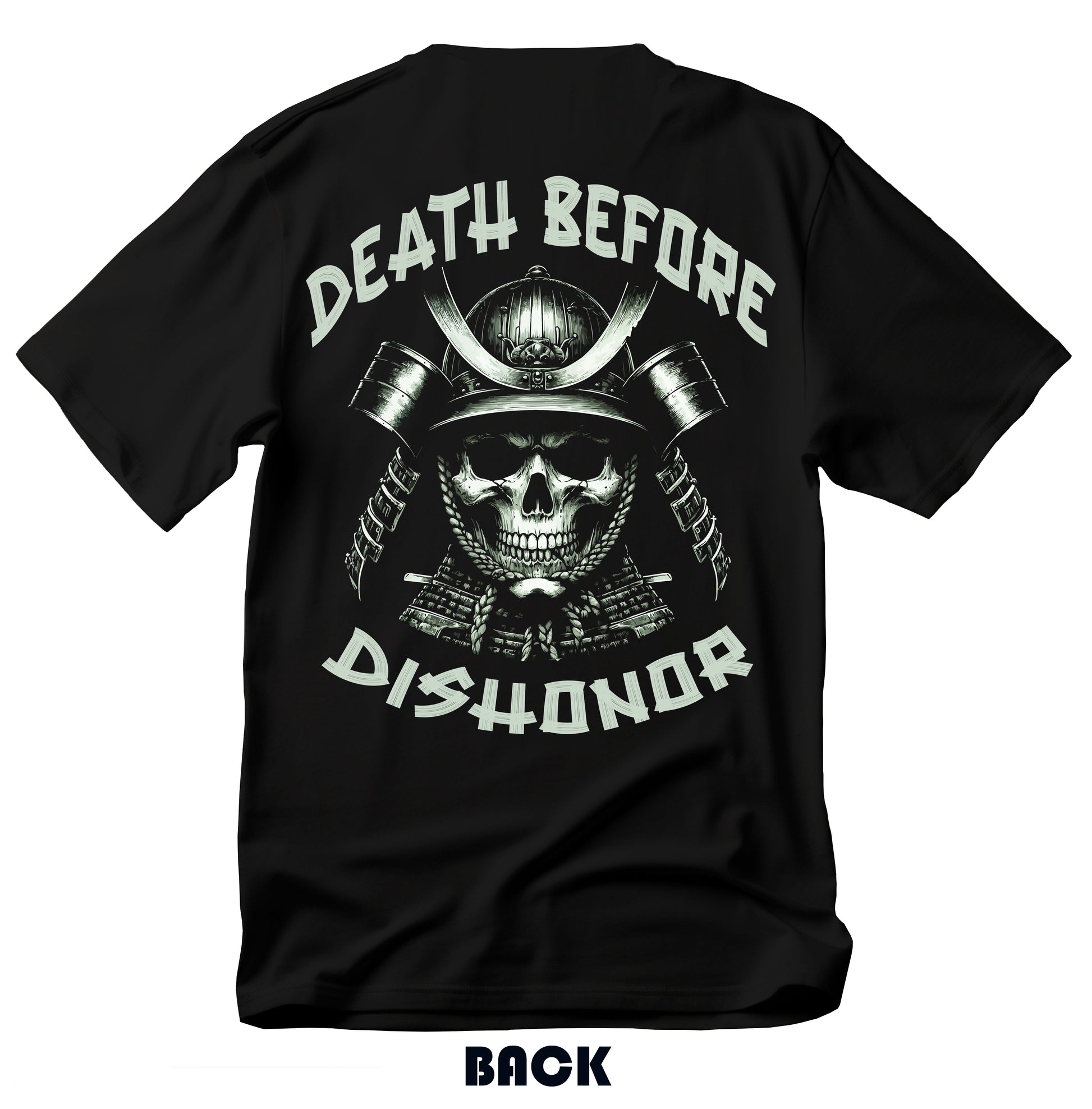 Samurai T-Shirt, Samurai Mask T-Shirt, Death Before Dishonor Shirt, Japanese T-Shirt