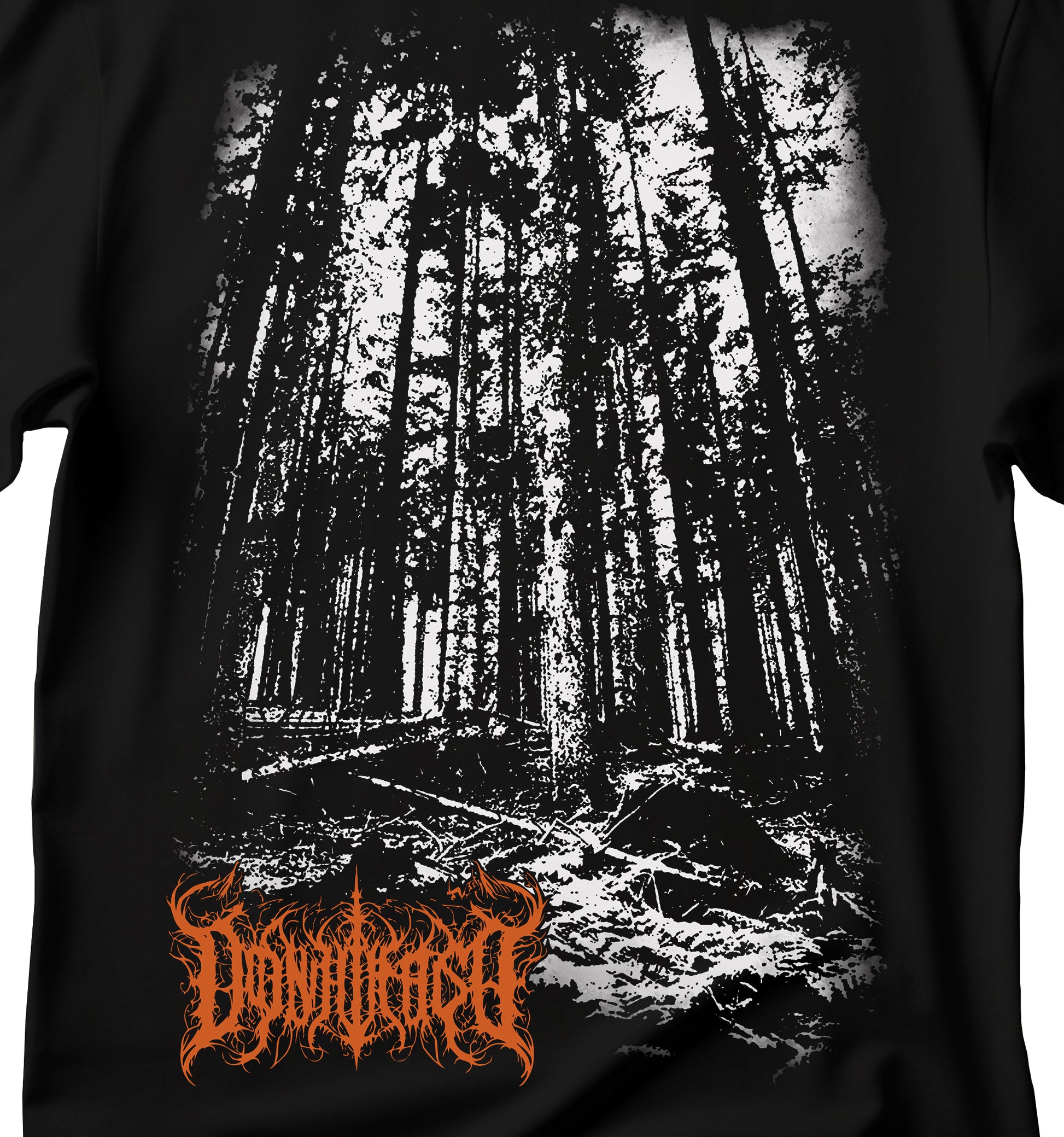T-Shirt with Forest Design, Dark Forest T-Shirt, Pine Forest T-Shirt, Forest T-Shirt, Tree T-Shirt, Black Forest T-Shirt, Horror Forest T-Shirt, Gothic Forest T-Shirt