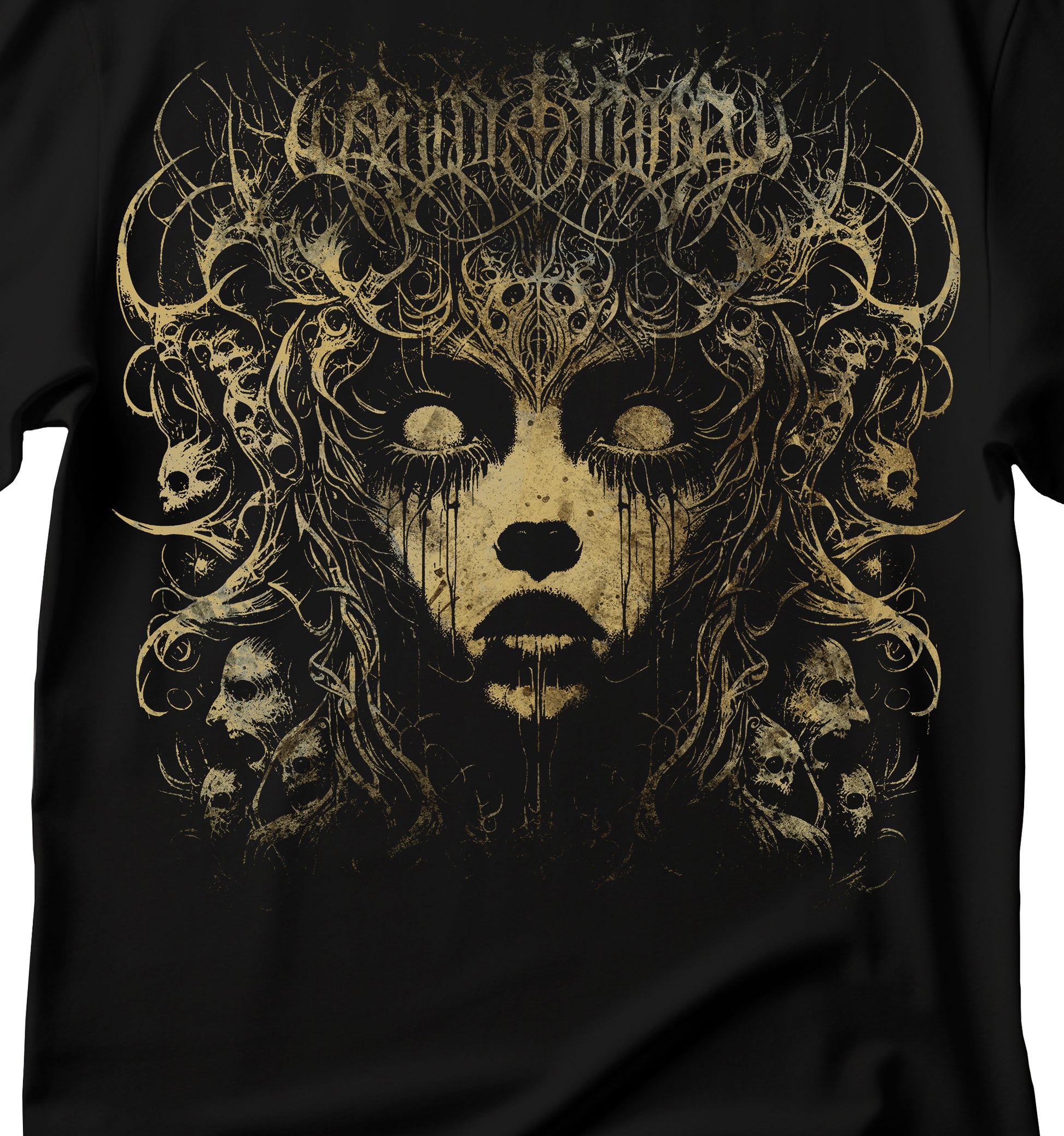 Dark Gothic Satanic T-Shirt, Creepy Gothic T-Shirt, Gothic T-Shirt, Horror T-Shirt, Creepy Demon Face T-Shirt