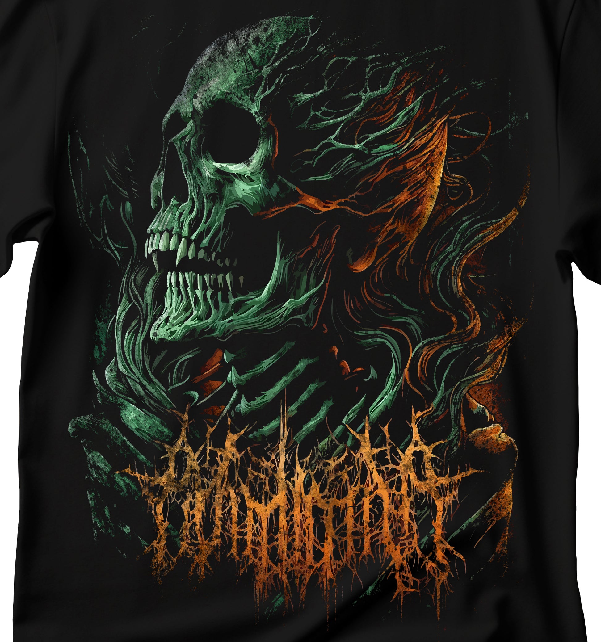 Dark Art Horror Skull T-Shirt, Horror Skull T-Shirt, Skull T-Shirt, Creepy Skull T-Shirt, Cool Skull T-Shirt