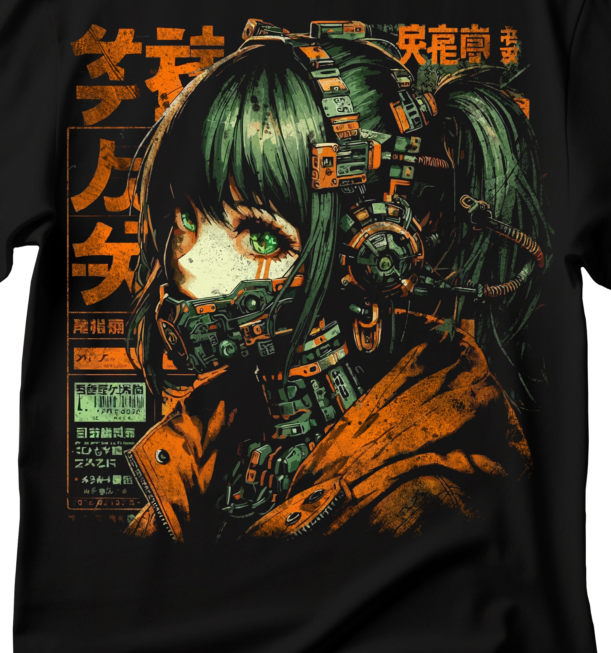 Cyberpunk Girl Graphic Tee, Cyberpunk Anime Girl T-Shirt, Cyberpunk T-Shirt, Futuristic Cyberpunk Anime T-Shirt, Futuristic Cute Robot Girl T-Shirt