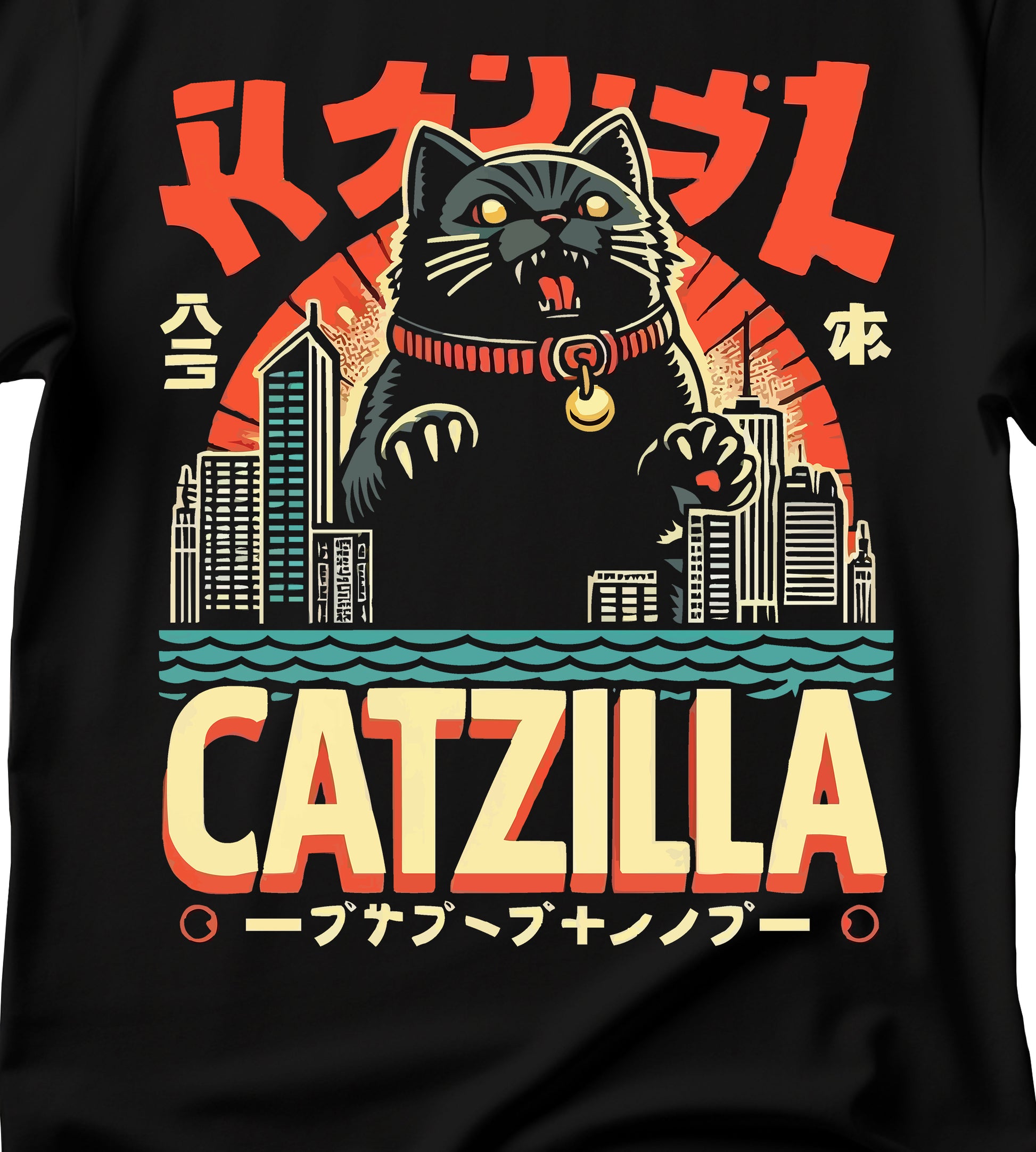 Catzilla Graphic Tee, Fun Cat T-Shirt, Unisex Softstyle Shirt, Gift for Cat Lovers, Cute Animal Apparel, Unique Graphic Tee