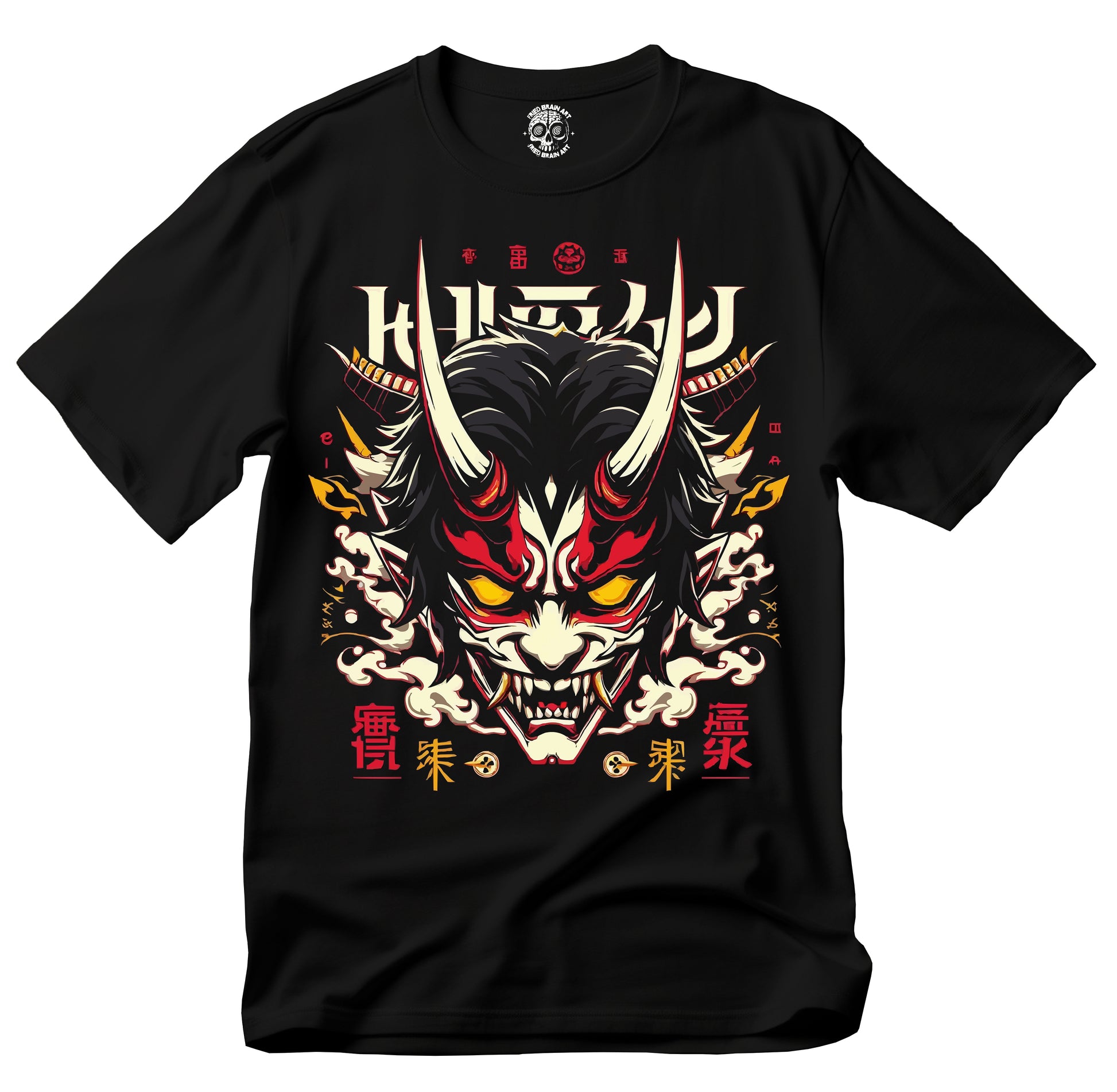 Japanese Demon Graphic T-Shirt, Japanese Demon Mask T-shirt,  Anime Fashion