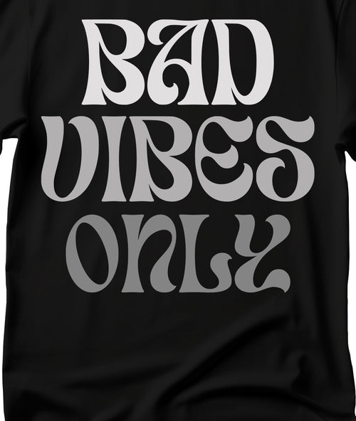 Bad Vibes Only T-Shirt , Unisex Softstyle Tee, Casual Wear, Gift for Friends, Music Festivals, Everyday Style