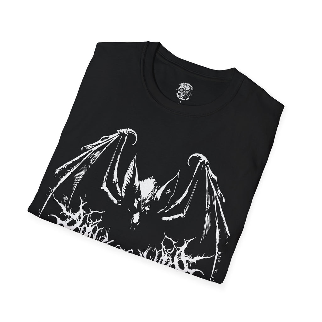 Bat T-Shirt, Vintage 90s Style Bat T-Shirt, Gothic Bat T-Shirt, Dark Art Horror T-Shirt