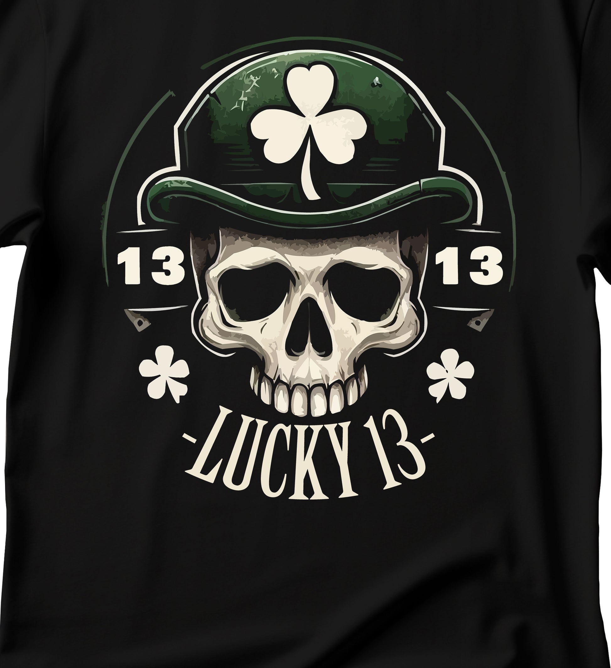 Lucky 13 T-Shirt, Casino T-Shirt, Bet T-Shirt, Clover T-Shirt, Lucky T-Shirt, Number 13 T-shirt, Skull T-Shirt