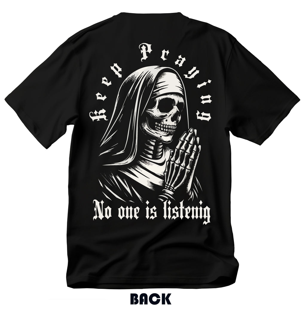 Unholy Nun T- Shirt, Funny Horror Choked Up Unholy Nun Satan Baphomet Gothic T-Shirt, Nun Shirt, Unholy Shirt, Halloween Shirt, Dark nun