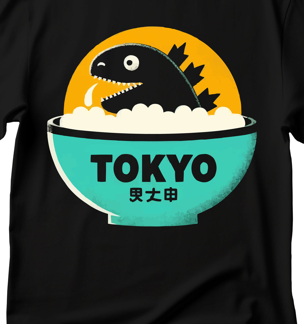 Japanese rice bowl shirt, Japanese food shirt, rice shirt, Japan shirt, Japanese street food shirt, Japanese kaiju shirt