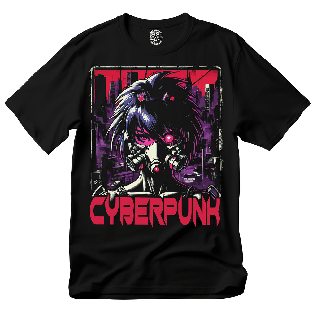 Cyberpunk Anime Girl T-Shirt, Cyberpunk T-Shirt, Futuristic Cyberpunk Anime T-Shirt, Futuristic Cute Robot Girl T-Shirt