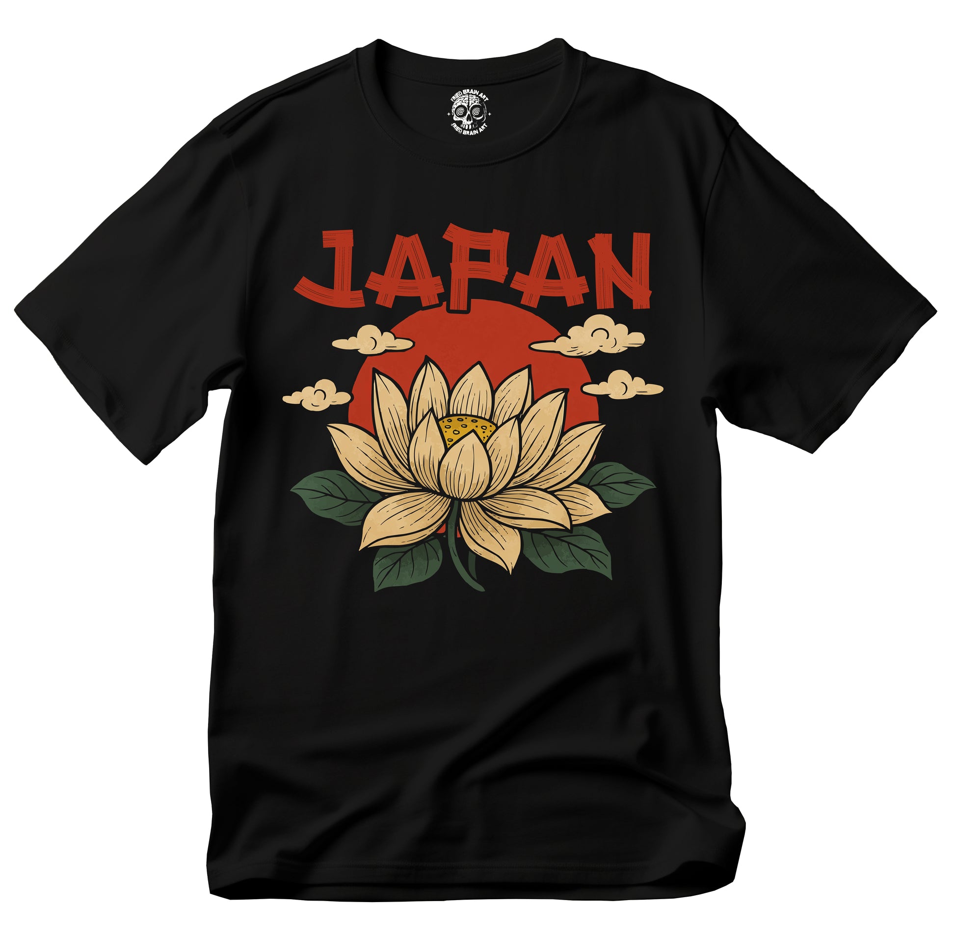 Lotto flower t-shirt, Japan t-shirt, Japanese flower t-shirt, flower and clouds t-shirt, flower t-shirt.