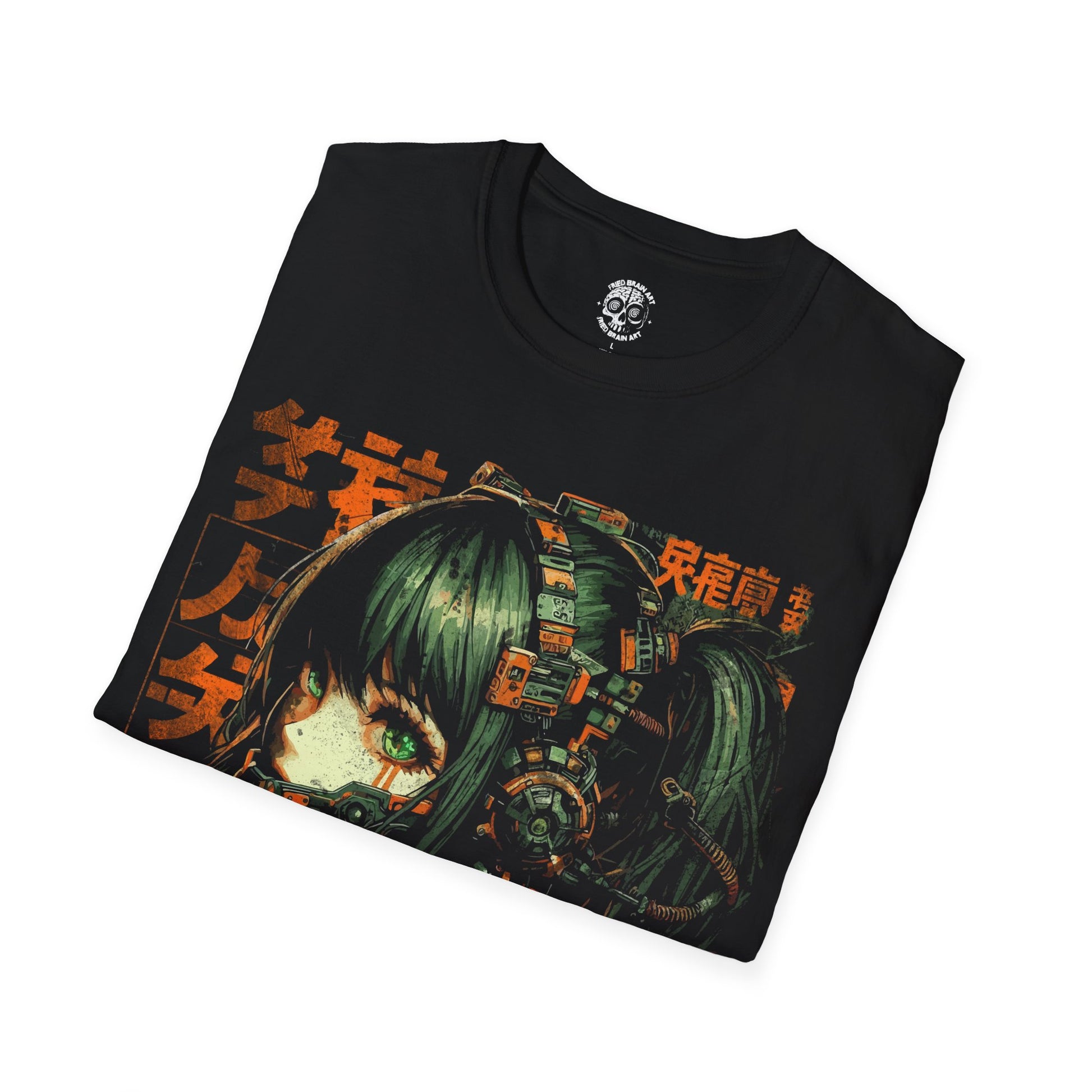 Cyberpunk Girl Graphic Tee, Cyberpunk Anime Girl T-Shirt, Cyberpunk T-Shirt, Futuristic Cyberpunk Anime T-Shirt, Futuristic Cute Robot Girl T-Shirt