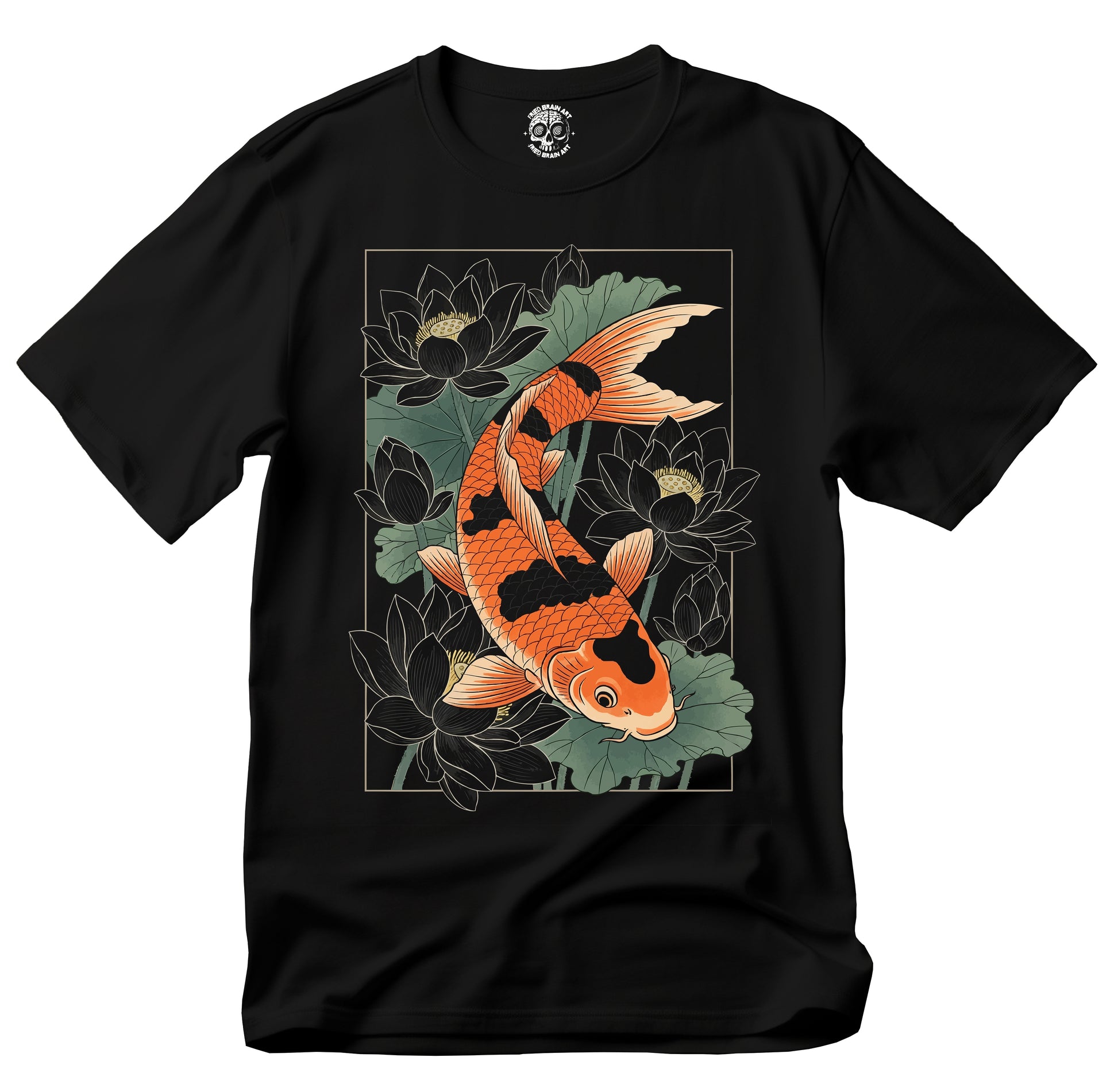 Vintage Japanese Koi Fish T-shirt Nautical Animal Asian Art Nouveau Japan T-shirt Urban Unisex Spring Shirt Tokyo Style
