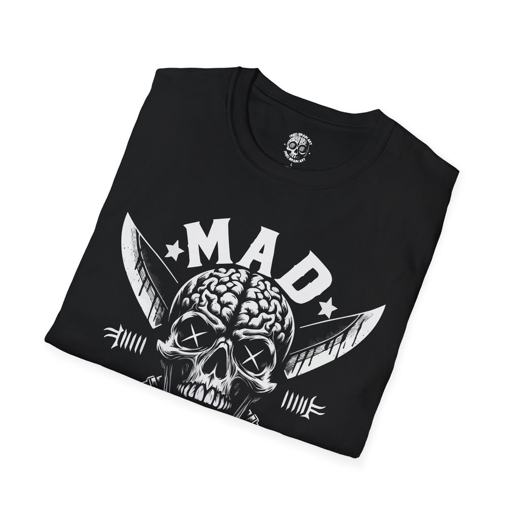 Mad Brains Graphic T-Shirt | Cool Halloween Tee, Unisex Top for Horror Lovers, Casual Wear, Gift for Any Occasion