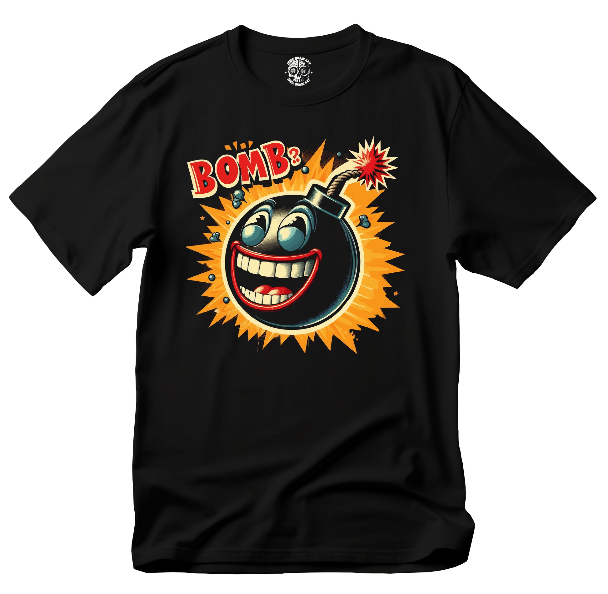 Retro Bomb Graphic Unisex T-Shirt, Funny cartoon bomb t-shirt, vintage funny cartoon t-shirt