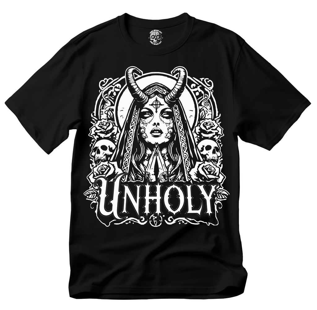 Unholy Nun T- Shirt, Funny Horror Choked Up Unholy Nun Satan Baphomet Gothic T-Shirt, Nun Shirt, Unholy Shirt, Halloween Shirt, Dark nun
