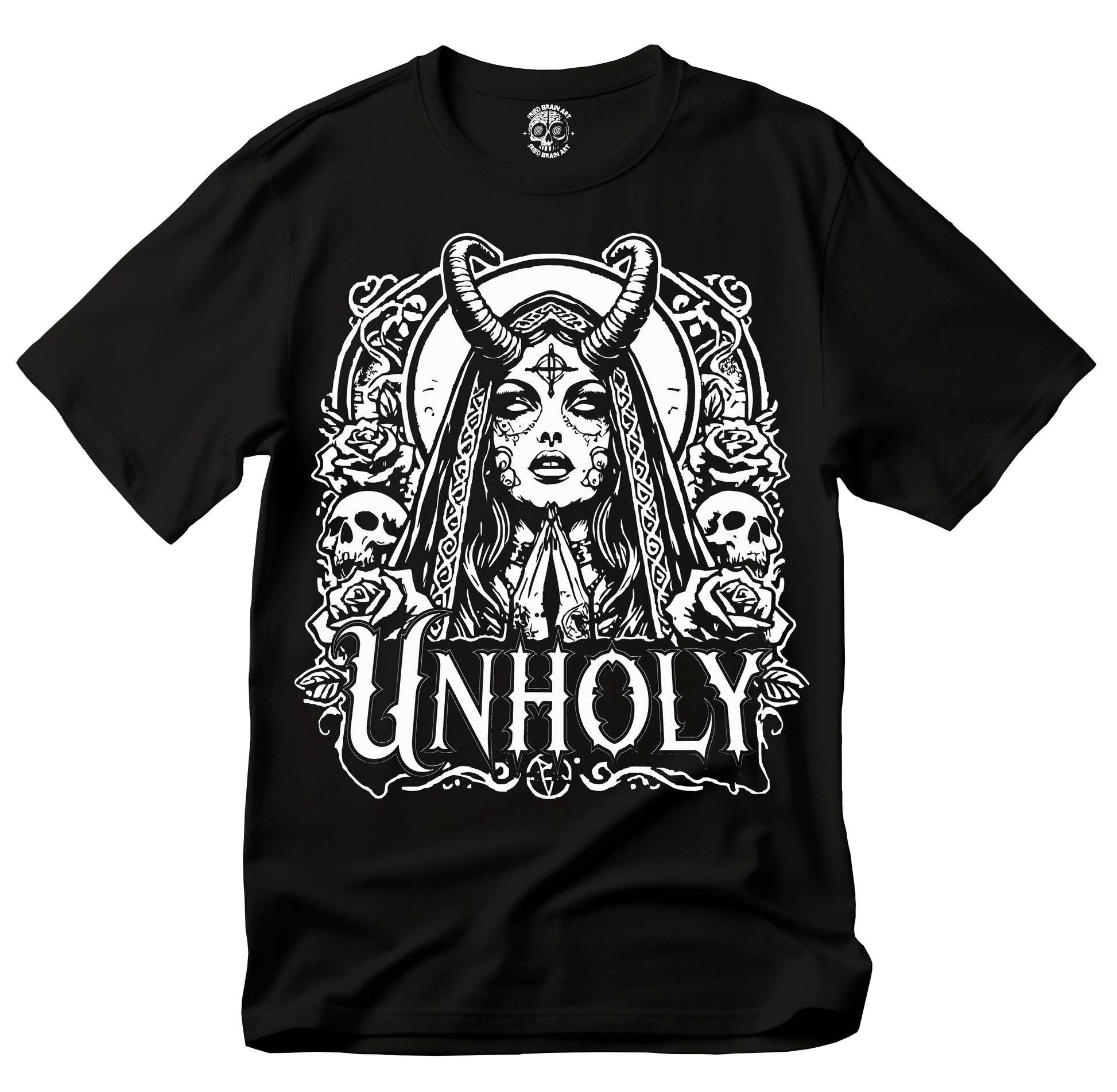 Unholy Nun T- Shirt, Funny Horror Choked Up Unholy Nun Satan Baphomet Gothic T-Shirt, Nun Shirt, Unholy Shirt, Halloween Shirt, Dark nun