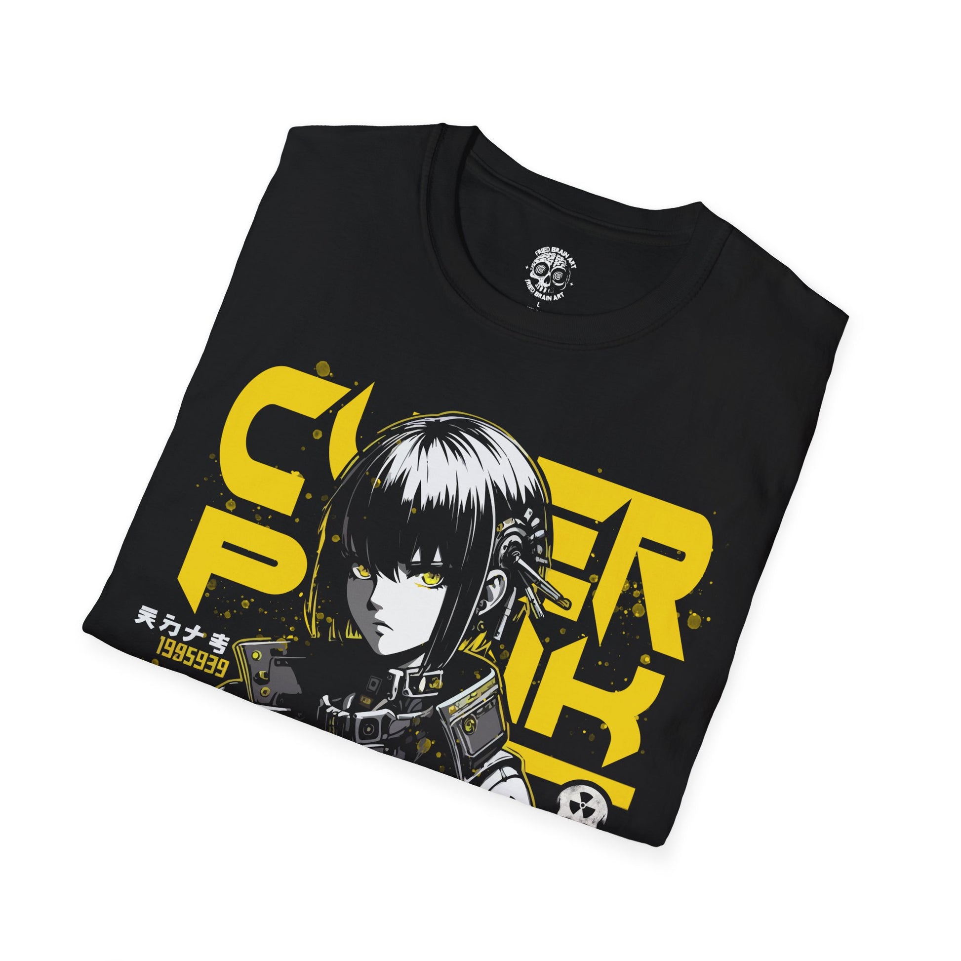 Cyberpunk Anime Girl T-Shirt, Cyberpunk T-Shirt, Futuristic Cyberpunk Anime T-Shirt, Futuristic Cute Robot Girl T-Shirt