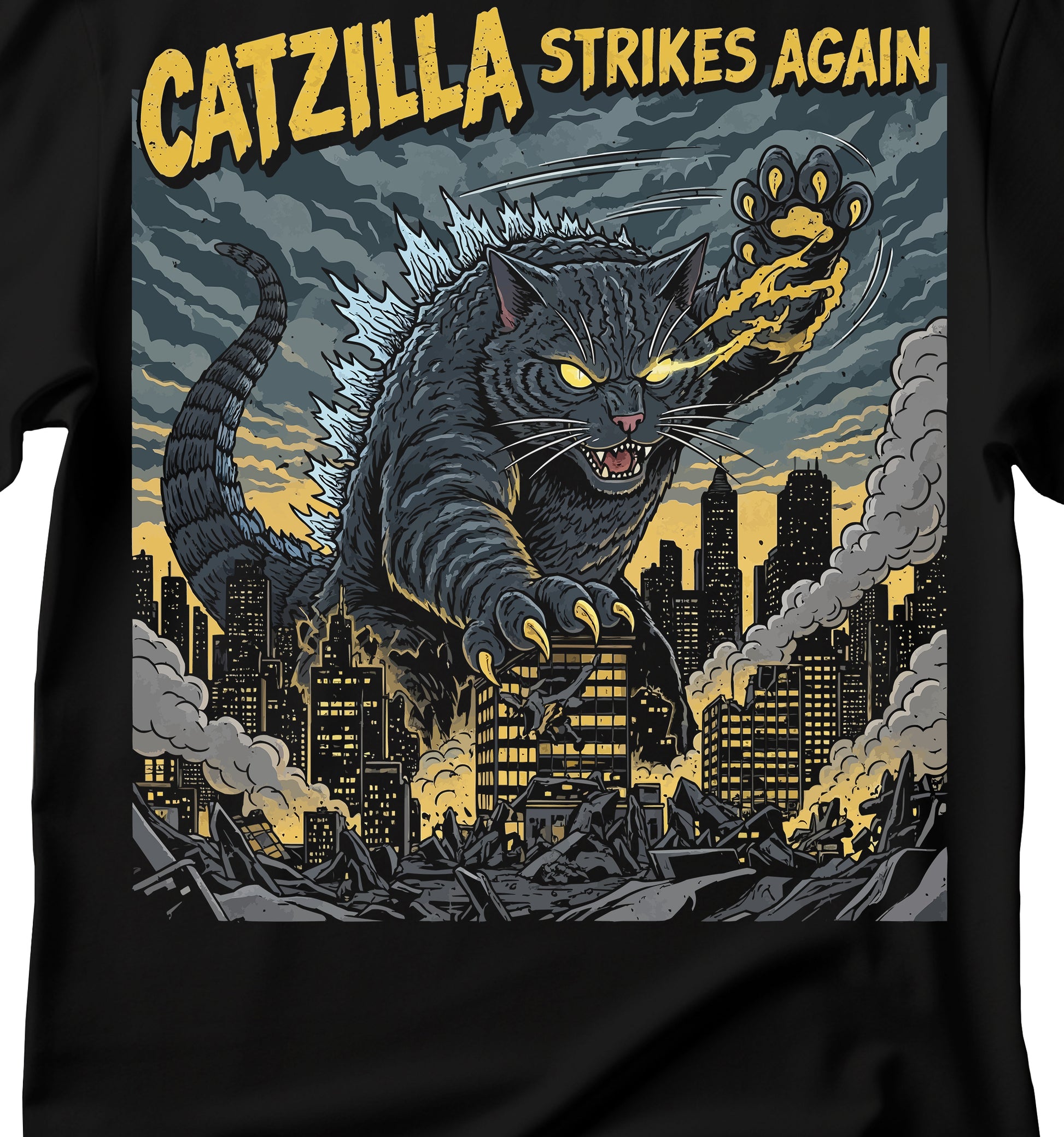 Cat Funny Shirt Cat Parody Shirt Kawaaii Cat Shirt Monster Cat Shirt Cat Mom Gift, Catzilla T-Shirt