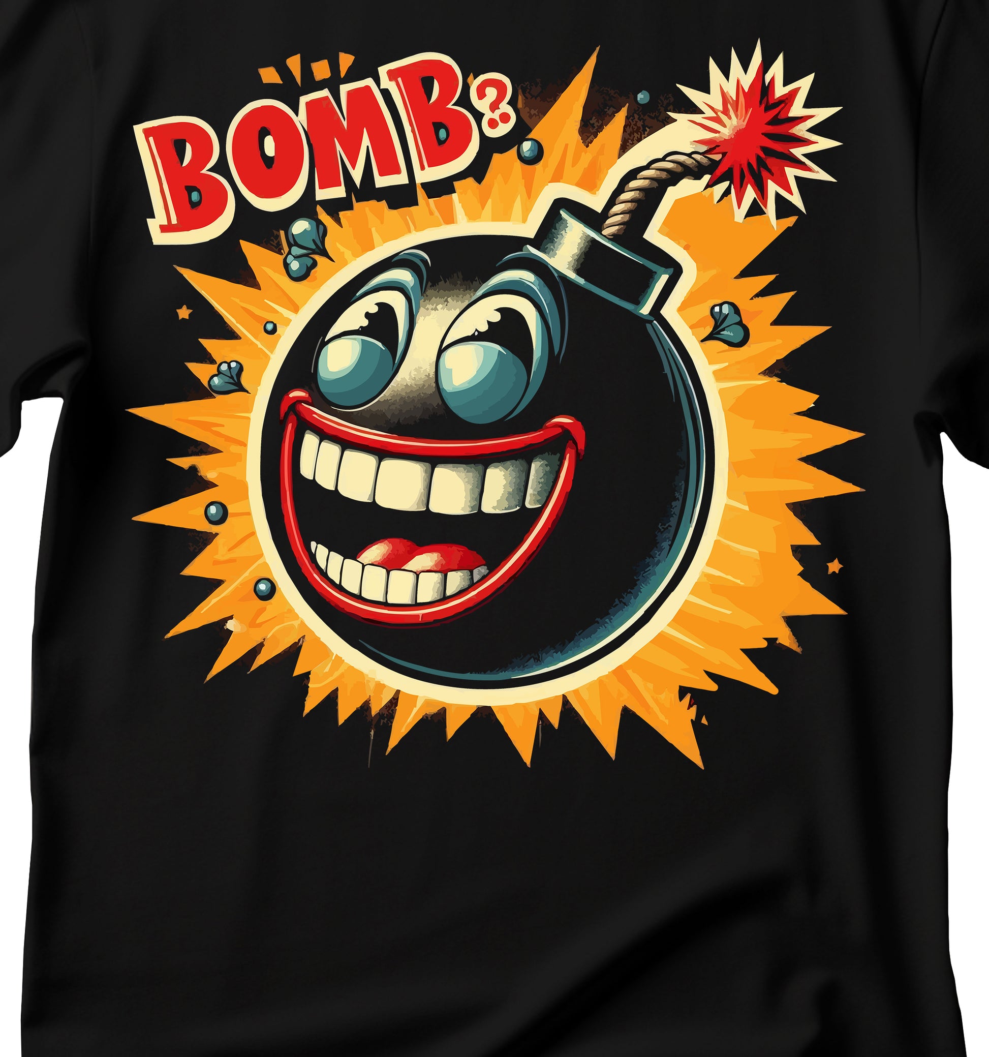 Retro Bomb Graphic Unisex T-Shirt, Funny cartoon bomb t-shirt, vintage funny cartoon t-shirt
