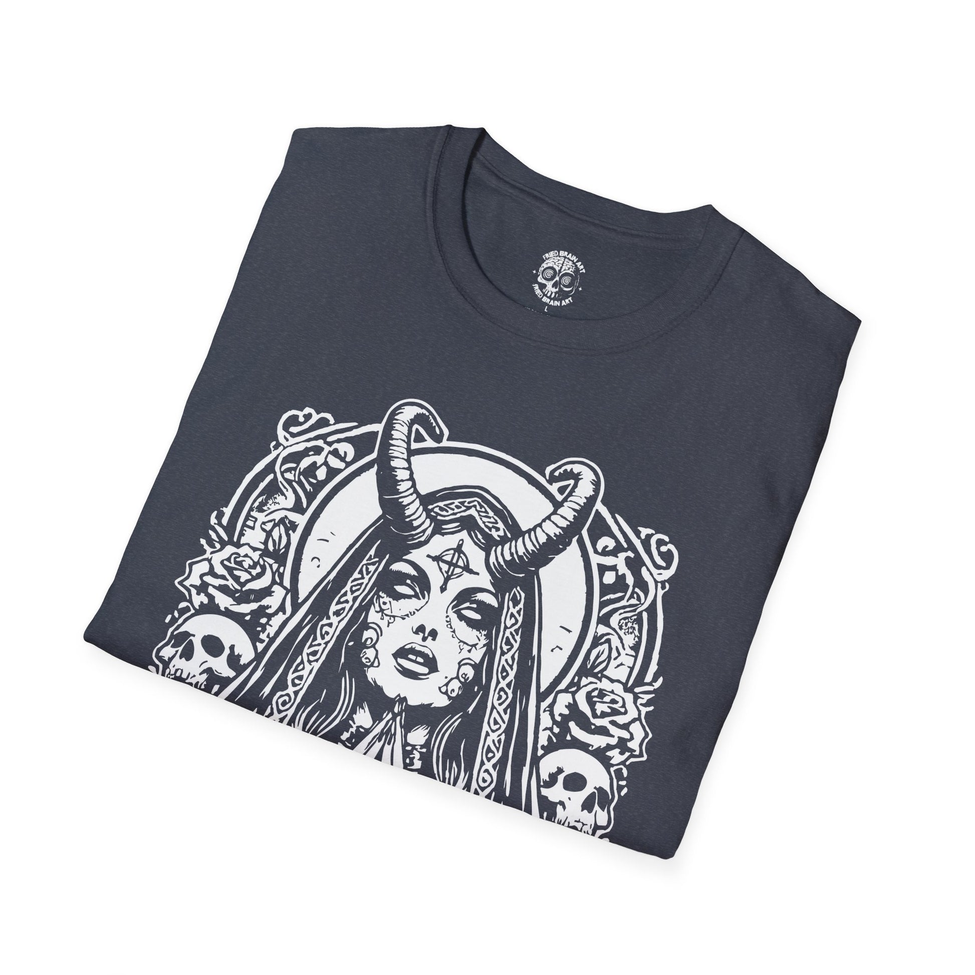 Unholy Nun T- Shirt, Funny Horror Choked Up Unholy Nun Satan Baphomet Gothic T-Shirt, Nun Shirt, Unholy Shirt, Halloween Shirt, Dark nun