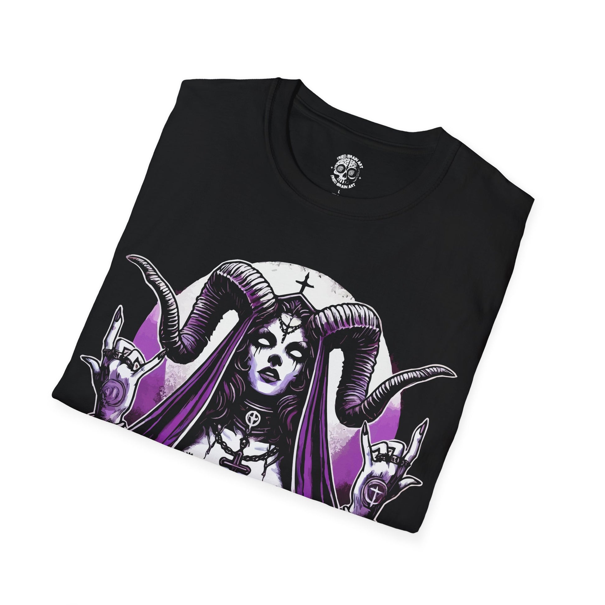 Unholy Nun T- Shirt, Funny Horror Choked Up Unholy Nun Satan Baphomet Gothic T-Shirt, Nun Shirt, Unholy Shirt, Halloween Shirt, Dark nun, Witchy T-Shirt
