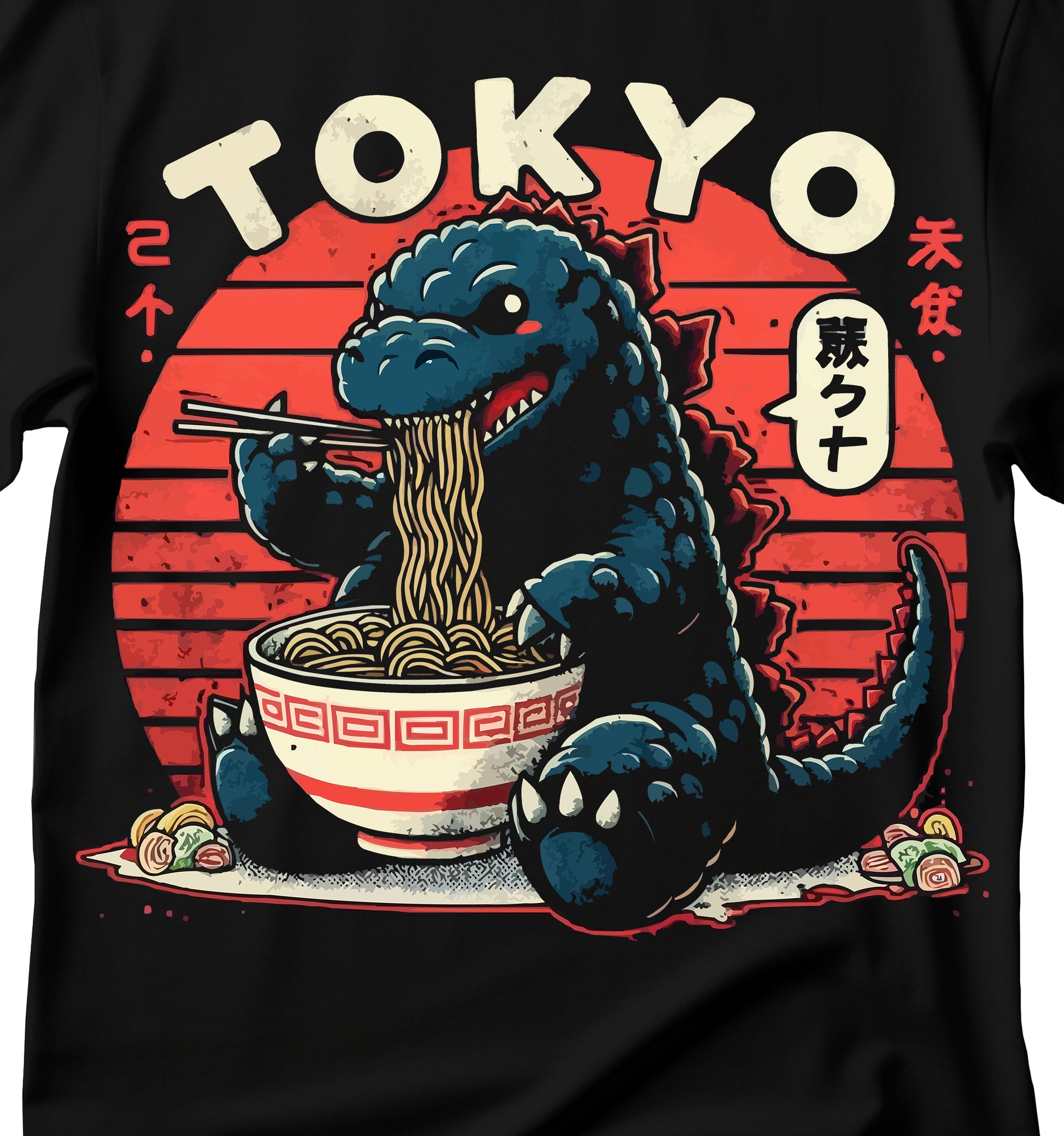 Tokyo Godzilla ramen Graphic Tee, Unisex T-Shirt, Casual Wear, Anime Fan Gift, Streetwear Fashion, Unique Japanese Culture Shirt
