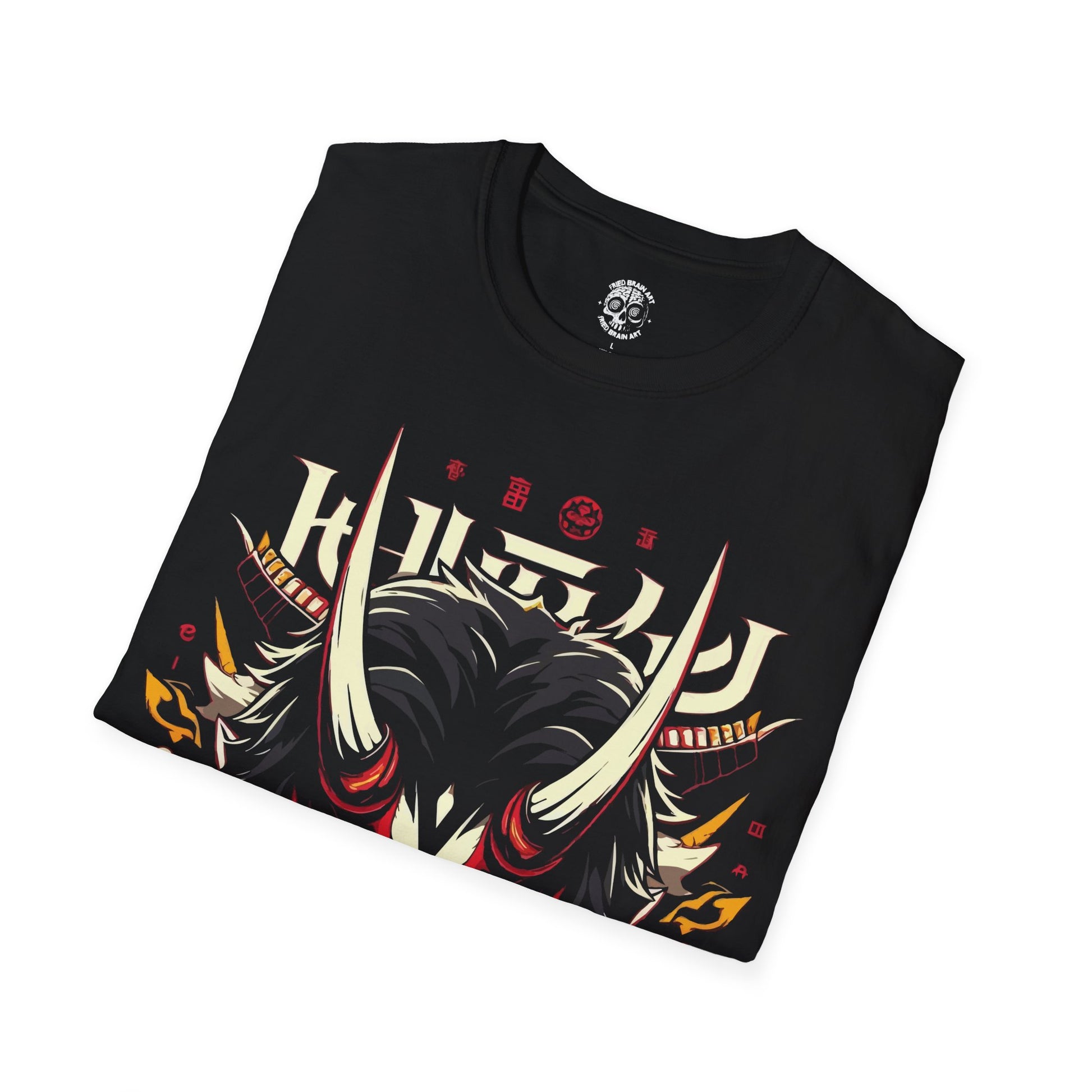 Japanese Demon Graphic T-Shirt, Japanese Demon Mask T-shirt,  Anime Fashion
