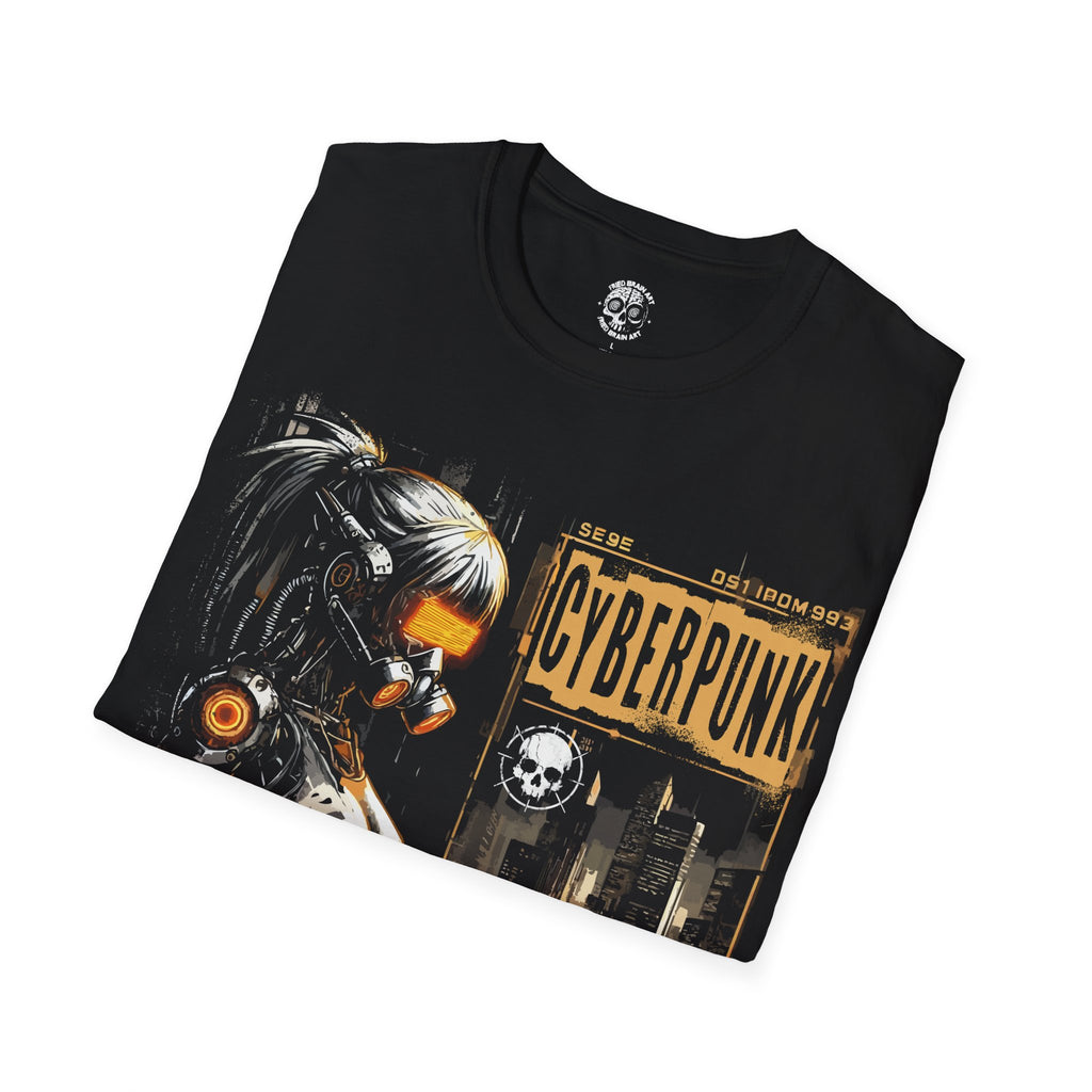 Cyberpunk Anime Girl T-Shirt, Cyberpunk T-Shirt, Futuristic Cyberpunk Anime T-Shirt, Futuristic Cute Robot Girl T-Shirt