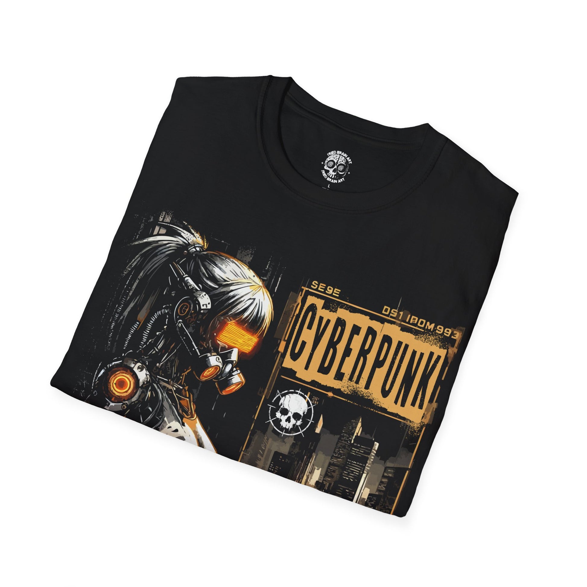 Cyberpunk Anime Girl T-Shirt, Cyberpunk T-Shirt, Futuristic Cyberpunk Anime T-Shirt, Futuristic Cute Robot Girl T-Shirt