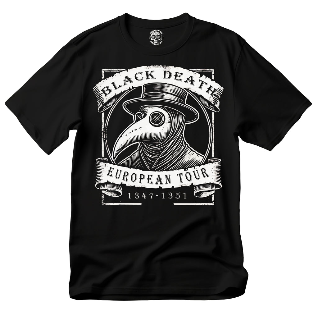 Gothic Plague Tour T-Shirt, Black Death T-Shirt | Plague Doctor Shirt | Gothic Grunge Clothing | Horror Goth Aesthetic | History Shirt | Dark Art Shirt