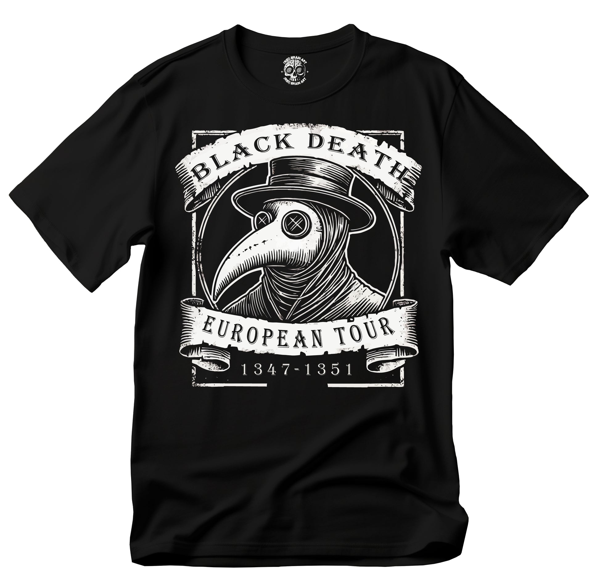 Gothic Plague Tour T-Shirt, Black Death T-Shirt | Plague Doctor Shirt | Gothic Grunge Clothing | Horror Goth Aesthetic | History Shirt | Dark Art Shirt