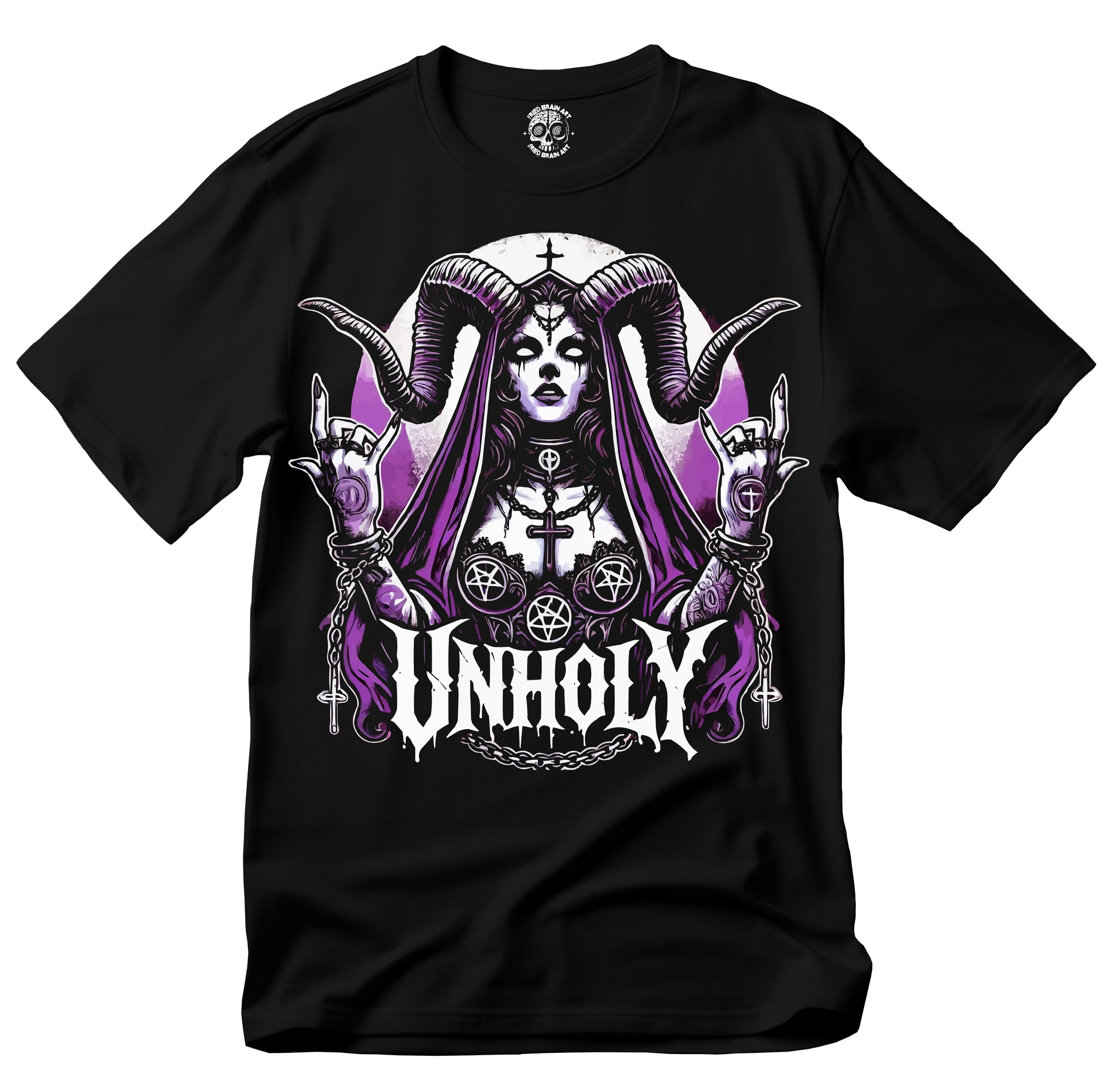 Unholy Nun T- Shirt, Funny Horror Choked Up Unholy Nun Satan Baphomet Gothic T-Shirt, Nun Shirt, Unholy Shirt, Halloween Shirt, Dark nun, Witchy T-Shirt