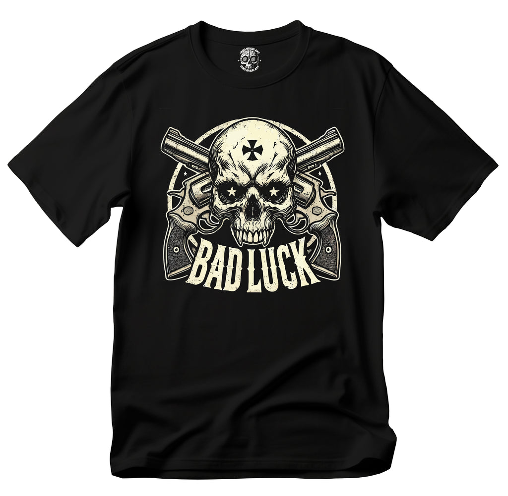 Skull Design T-Shirt | Bad Luck Shirt, Graphic Tee, Casual Wear, Gift for Him/Her, Perfect for Halloween or Rebel Vibes
