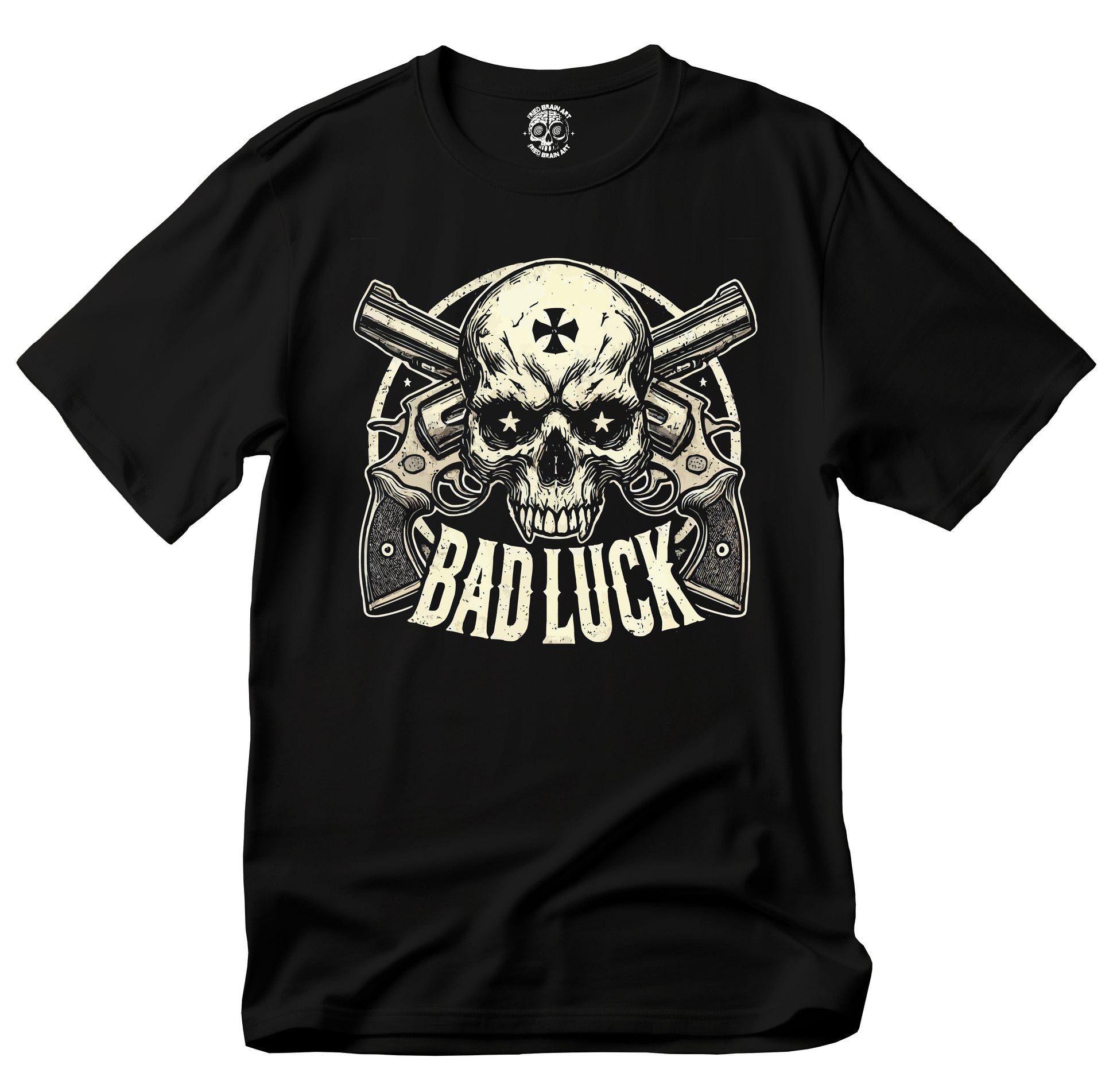 Skull Design T-Shirt | Bad Luck Shirt, Graphic Tee, Casual Wear, Gift for Him/Her, Perfect for Halloween or Rebel Vibes