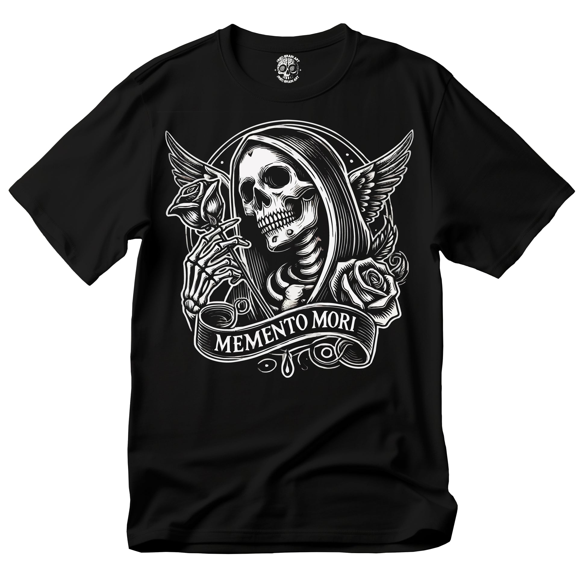 Memento Mori "Remember Your Death" In Latin | Catholic Gifts | Faith Based Apparel | Catholic Skull T Shirts |
