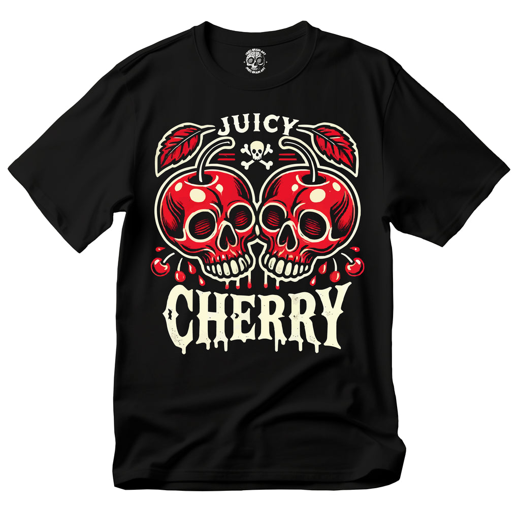 Juicy Cherry Skull T-Shirt, Juicy Cherry T-Shirt, Cute Cherry Shirt, Vintage Cherry Shirt, Retro Cherry Tshirt, Cute Fruit Shirt, Cherry Lover Shirt, Cute Summer