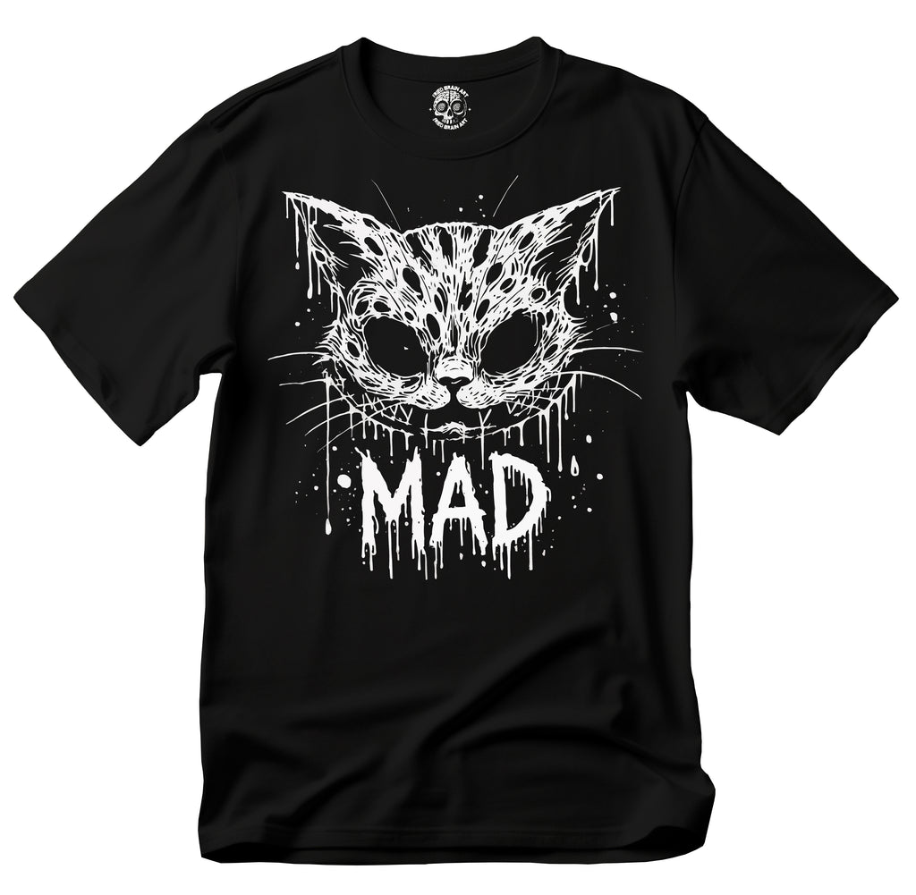 Mad Cat Graphic T-Shirt, Funny Black Cat T-Shirt, Black Cat T-Shirt, Cat T-Shirt, Mad Cat T-Shirt, Cute Cat T-Shirt, Gothic Cat T-Shirt
