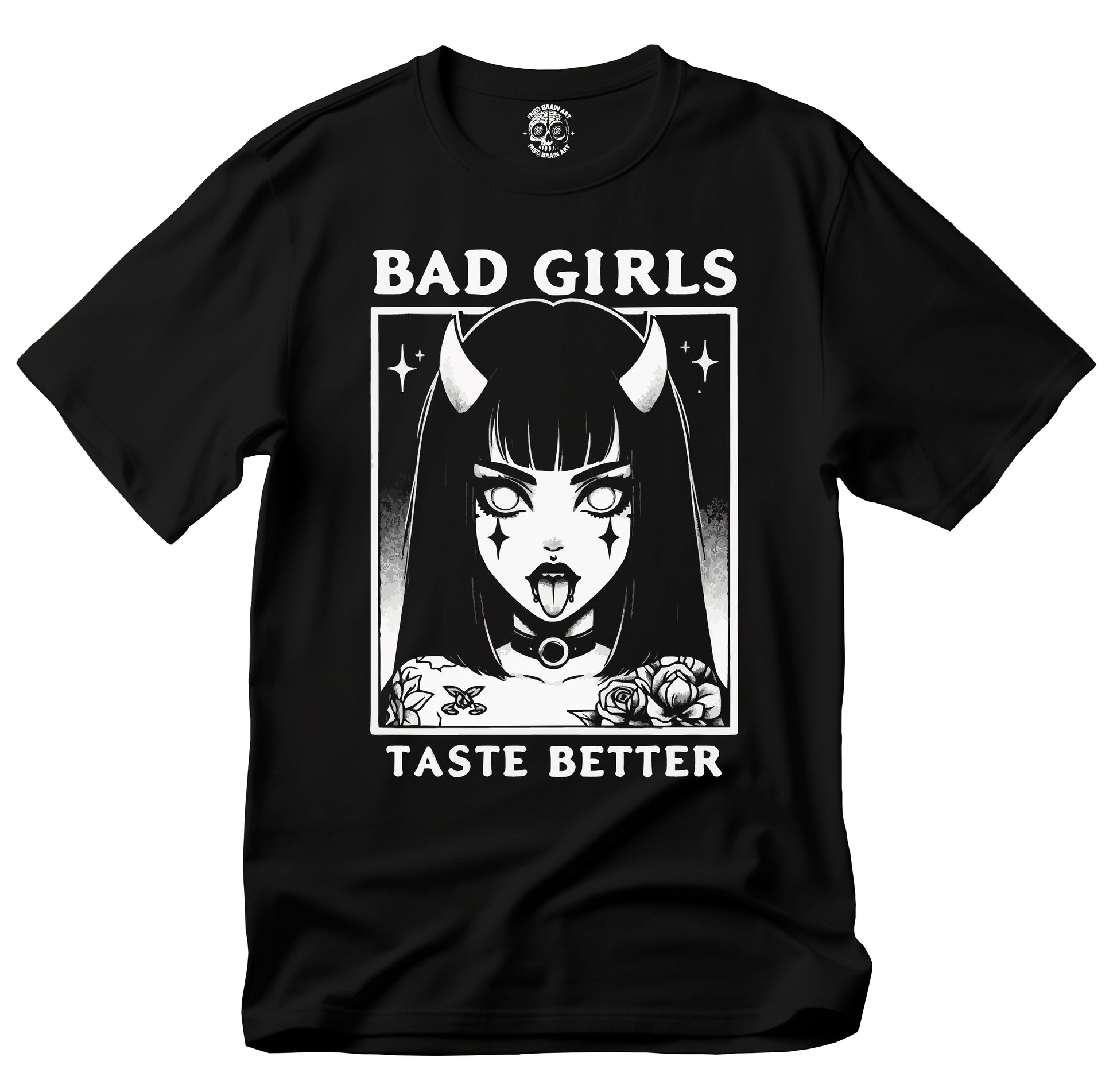 Bad Girls Taste Better T-Shirt, Anime Demon Girl T-Shirt, Anime Girl T-Shirt, Gothic Girl T-Shirt, Anime T-Shirt, Gothic T-Shirt