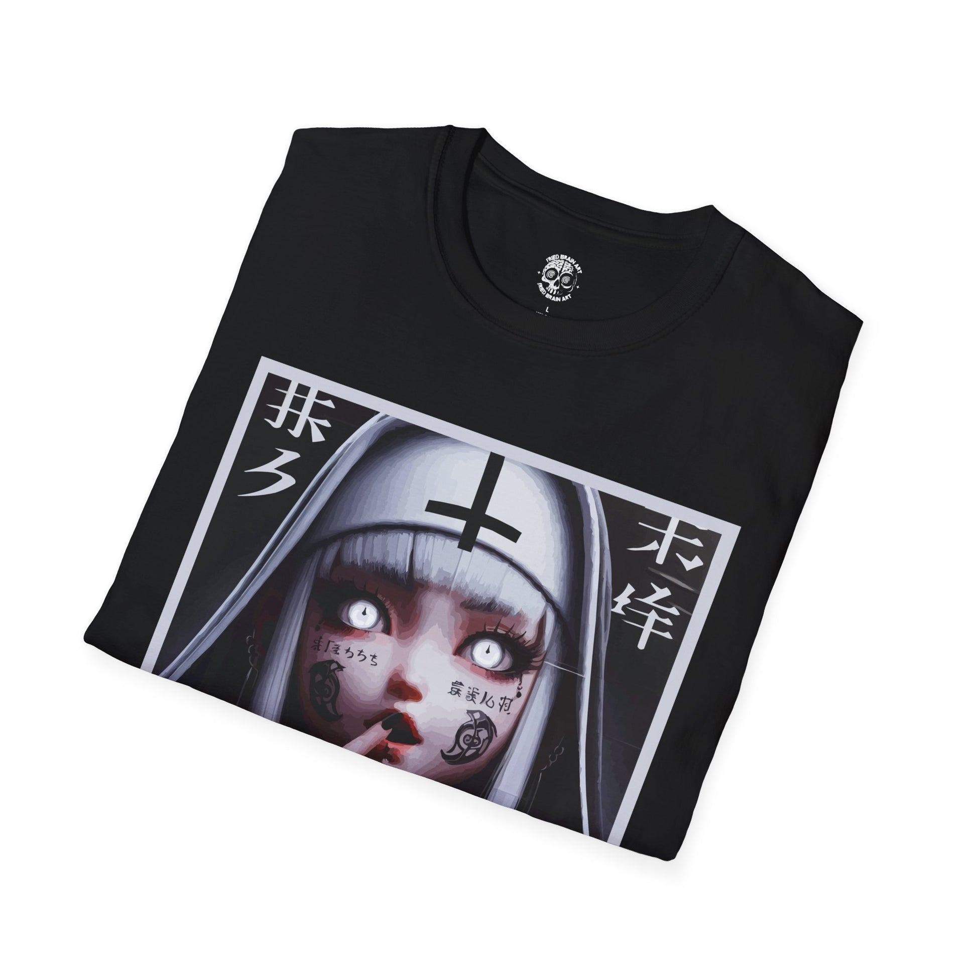 Unholy  Nun Graphic T-Shirt for Trendsetters, Urban Style Tee, Edgy Fashion Top, Unique Gift for Friends, Streetwear Clothing