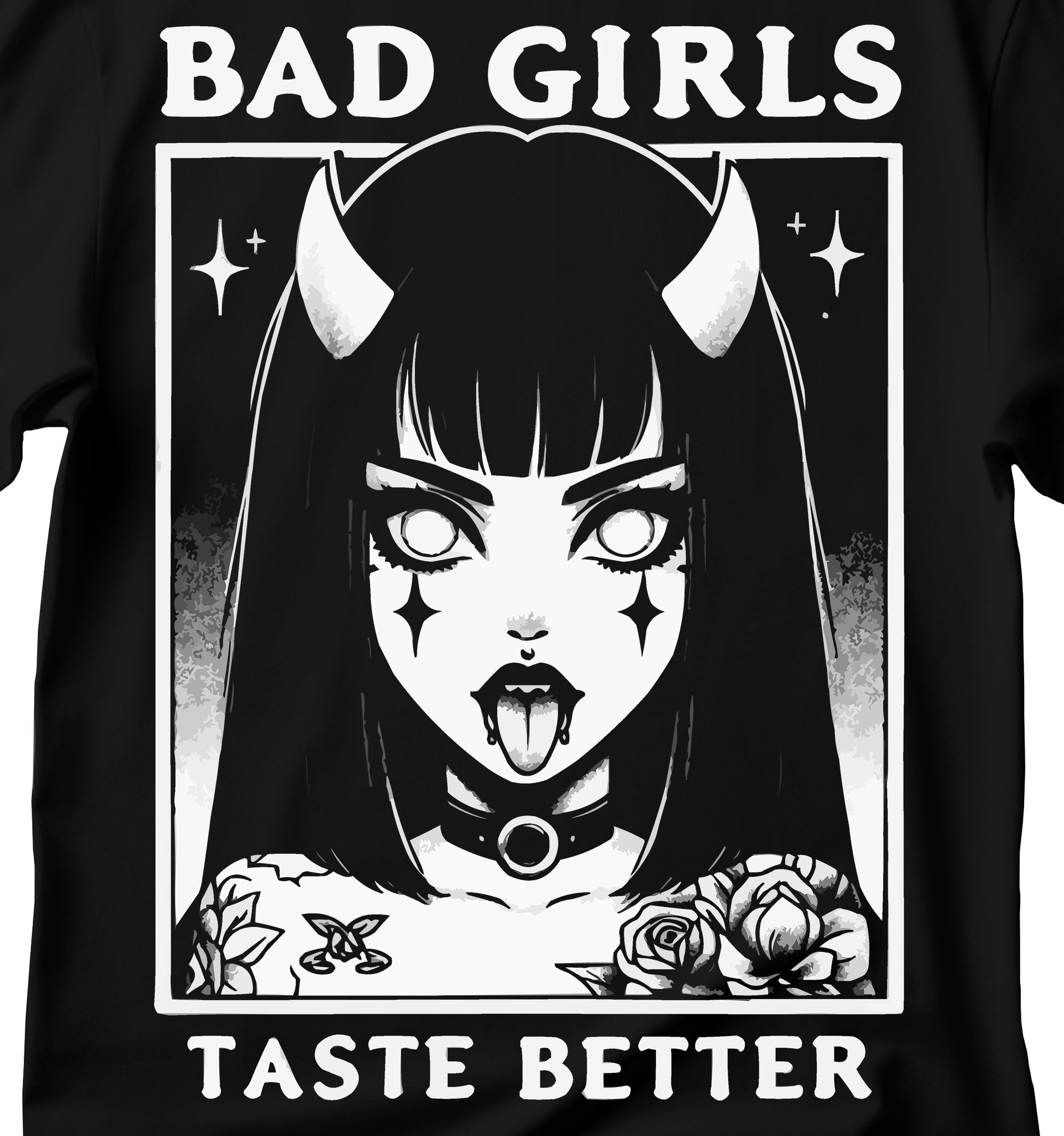 Bad Girls Taste Better T-Shirt, Anime Demon Girl T-Shirt, Anime Girl T-Shirt, Gothic Girl T-Shirt, Anime T-Shirt, Gothic T-Shirt