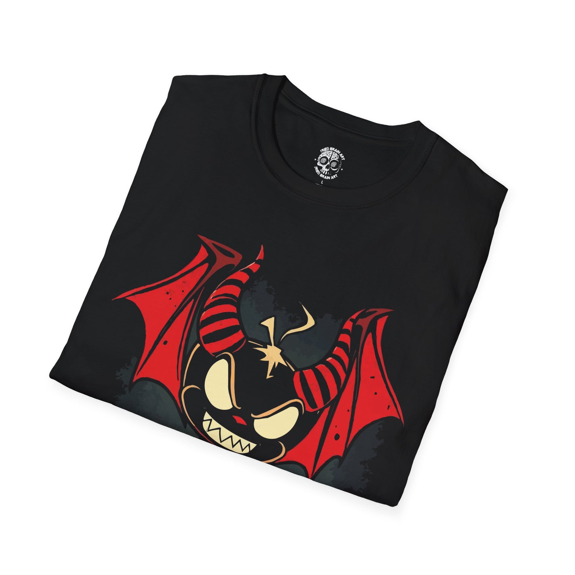 Devilish Charm Graphic T-Shirt | Halloween Costume Tee, Funny Demon T-Shirt, Cute Spooky Shirt, Funny Devil T-Shirt