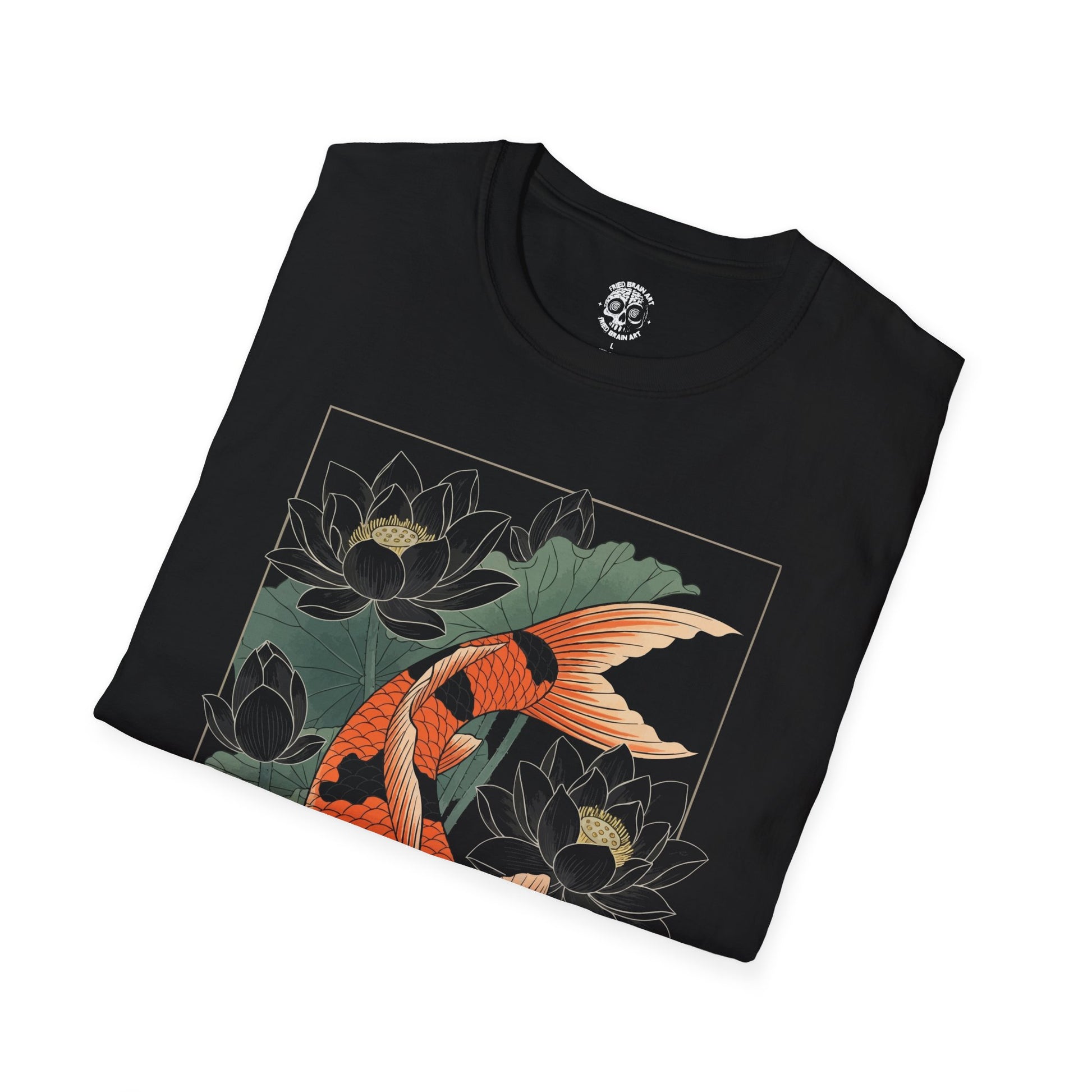 Vintage Japanese Koi Fish T-shirt Nautical Animal Asian Art Nouveau Japan T-shirt Urban Unisex Spring Shirt Tokyo Style